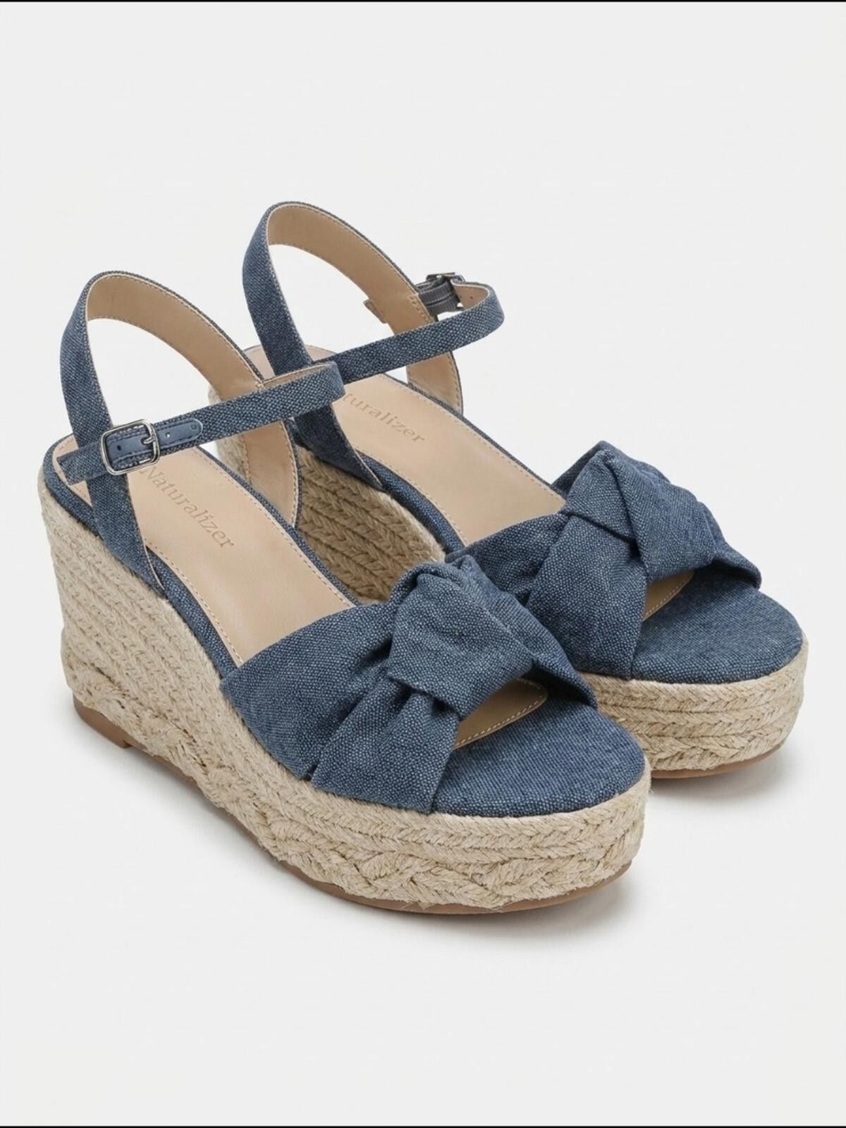 Other The Drop Denim Knot Espadrille Wedge Sandals - Blue Size US 9 / IT 39 - 1 Thumbnail