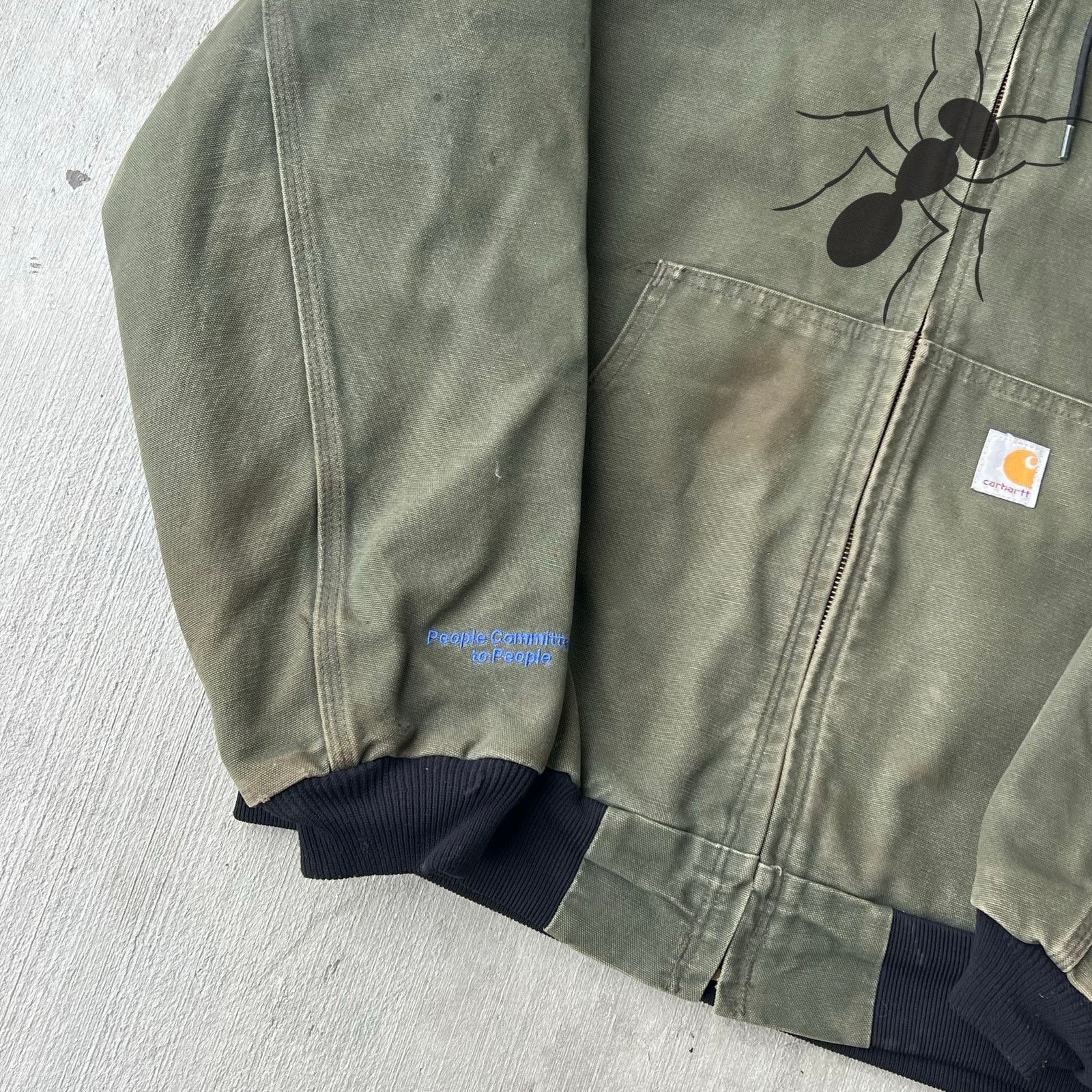 Carhartt × Vintage Carhartt J131 GRN green hooded active work wear jacket Size US L / EU 52-54 / 3 - 3 Thumbnail