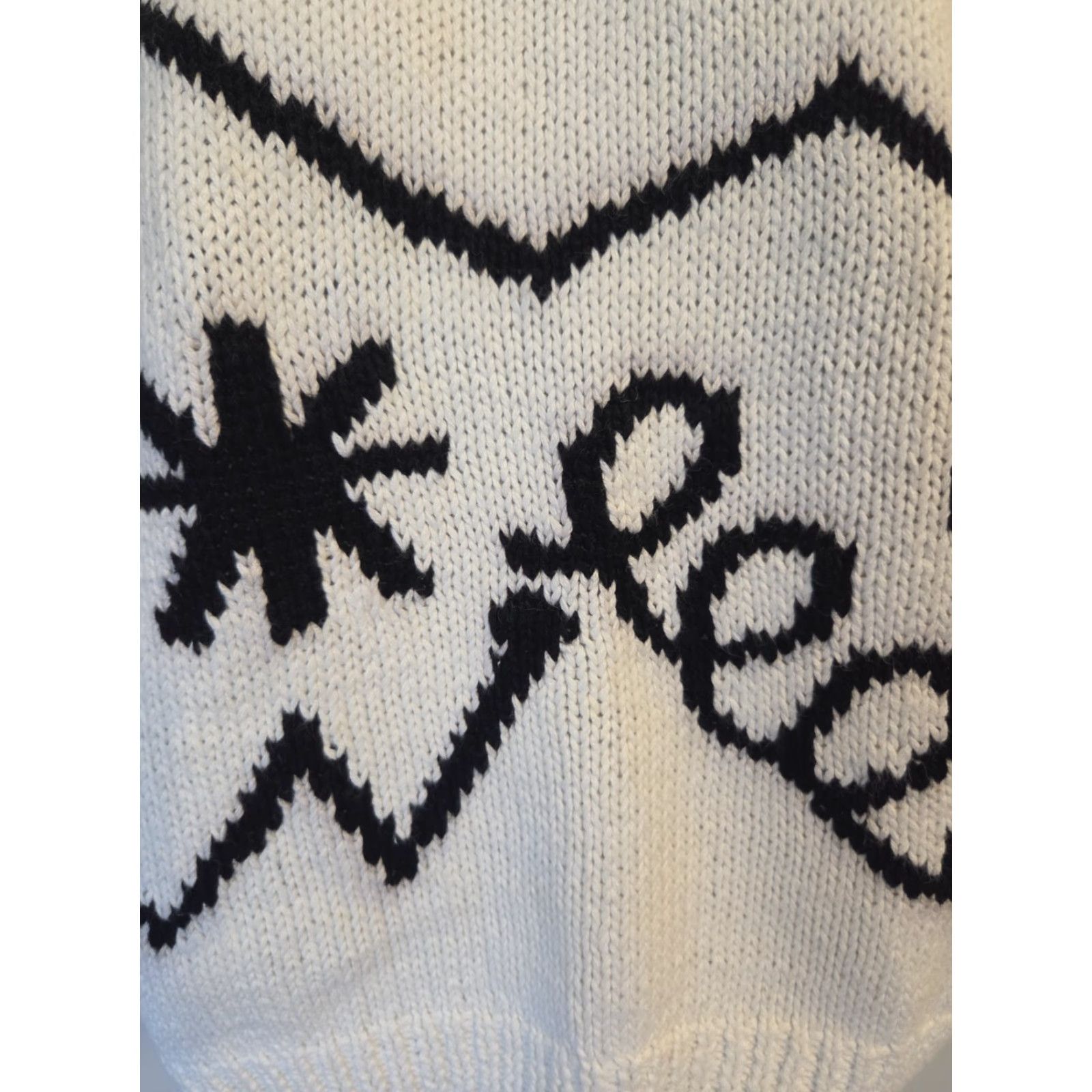 Vintage VINTAGE Jennifer Reed Sweater Womens Small Abstract Knit Crew Neck Long Sleeve Pullover White 80s 90s Size S / US 4 / IT 40 - 4 Thumbnail