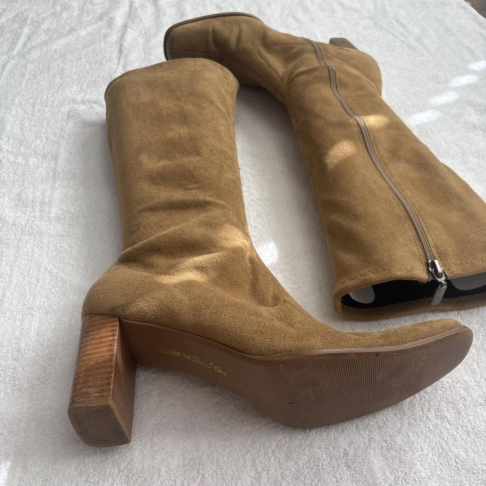 Other y2k suede brown heal boots Size ONE SIZE - 4 Thumbnail