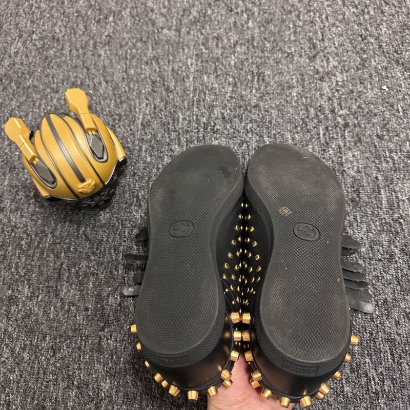 Gucci Gucci Spiked Black Casual Sneakers for Men - Size US 11 / EU 44 - 4 Thumbnail