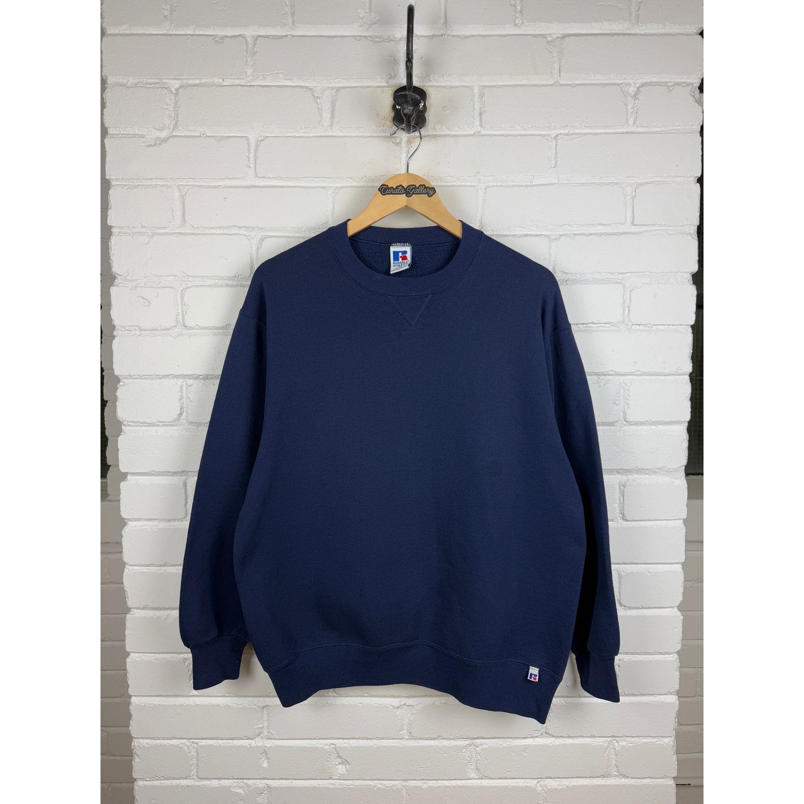 Vintage Vintage 90s Russell Athletic Sweatshirt Size XL Navy Blue Size XL / US 12-14 / IT 48-50 - 1 Thumbnail