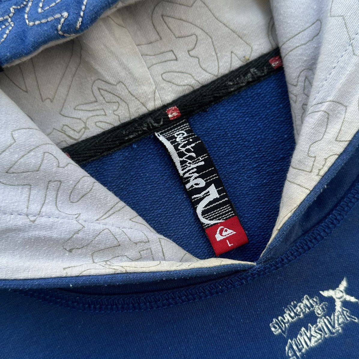 Quicksilver VINTAGE QUICK SILVER SURF&SNOWBOARD EMBROIDERY LOGO HOODIE Size US L / EU 52-54 / 3 - 5 Thumbnail