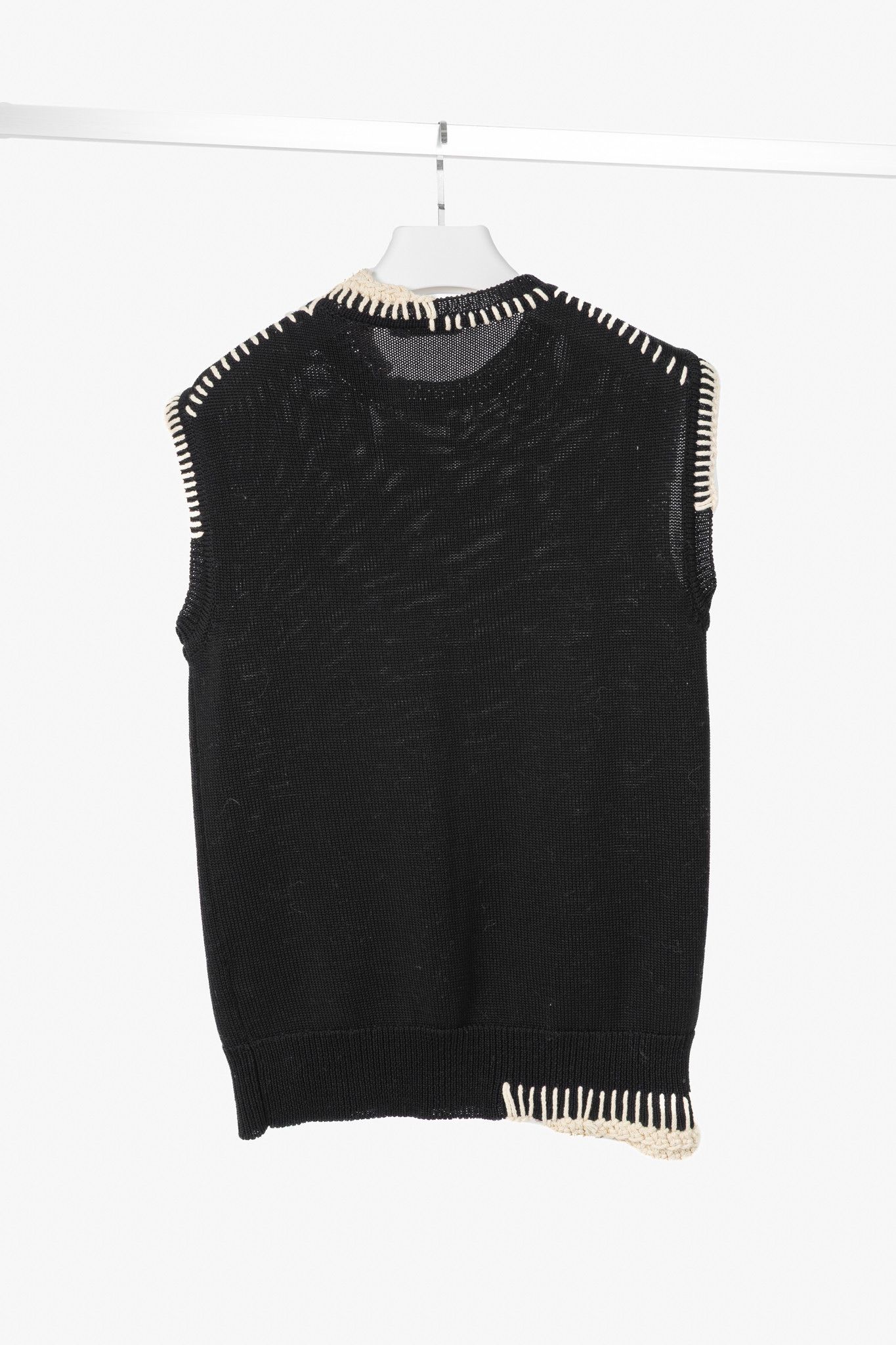 Jil Sander Jil Sander SS/18 Runway] Cotton Stitch-Detail Knitted Vest Size US S / EU 44-46 / 1 - 2 Thumbnail