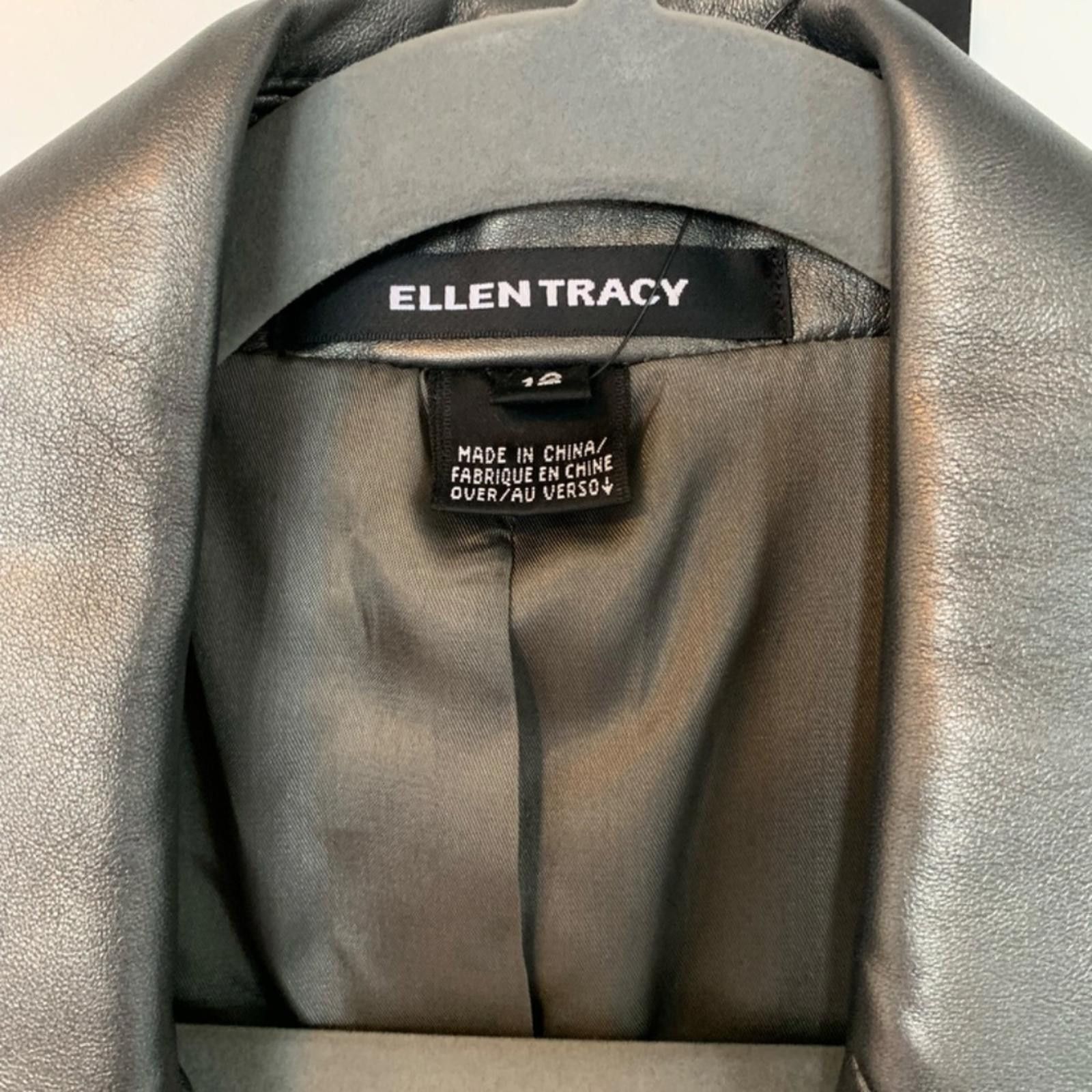 Other Ellen Tracy Metalic Pewter Color Blazer Size XL / US 12-14 / IT 48-50 - 4 Thumbnail