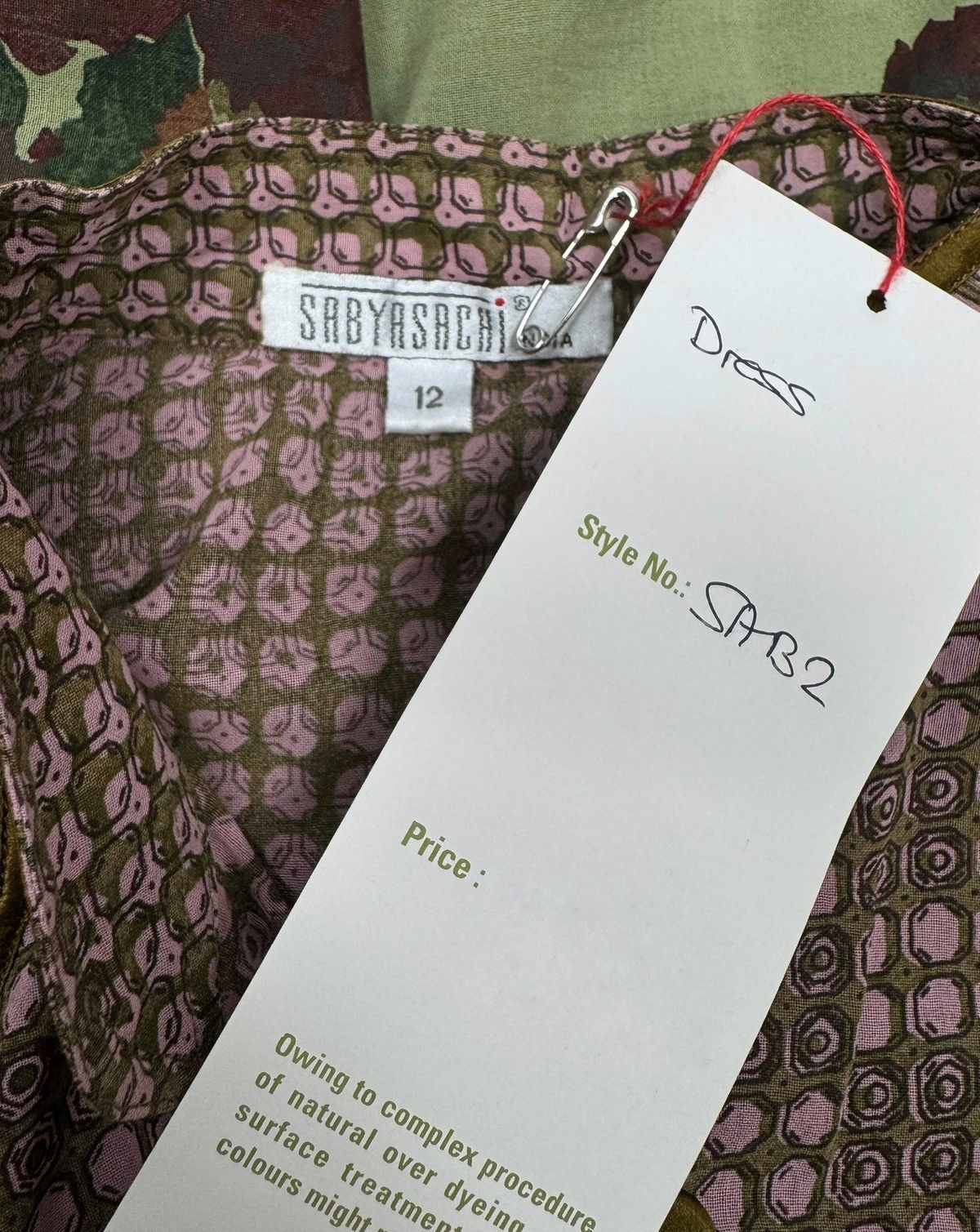 Other Sabyasachi India Silk Cotton Hand Printed Dress Stitched 12 Size M / US 6-8 / IT 42-44 - 16 Thumbnail