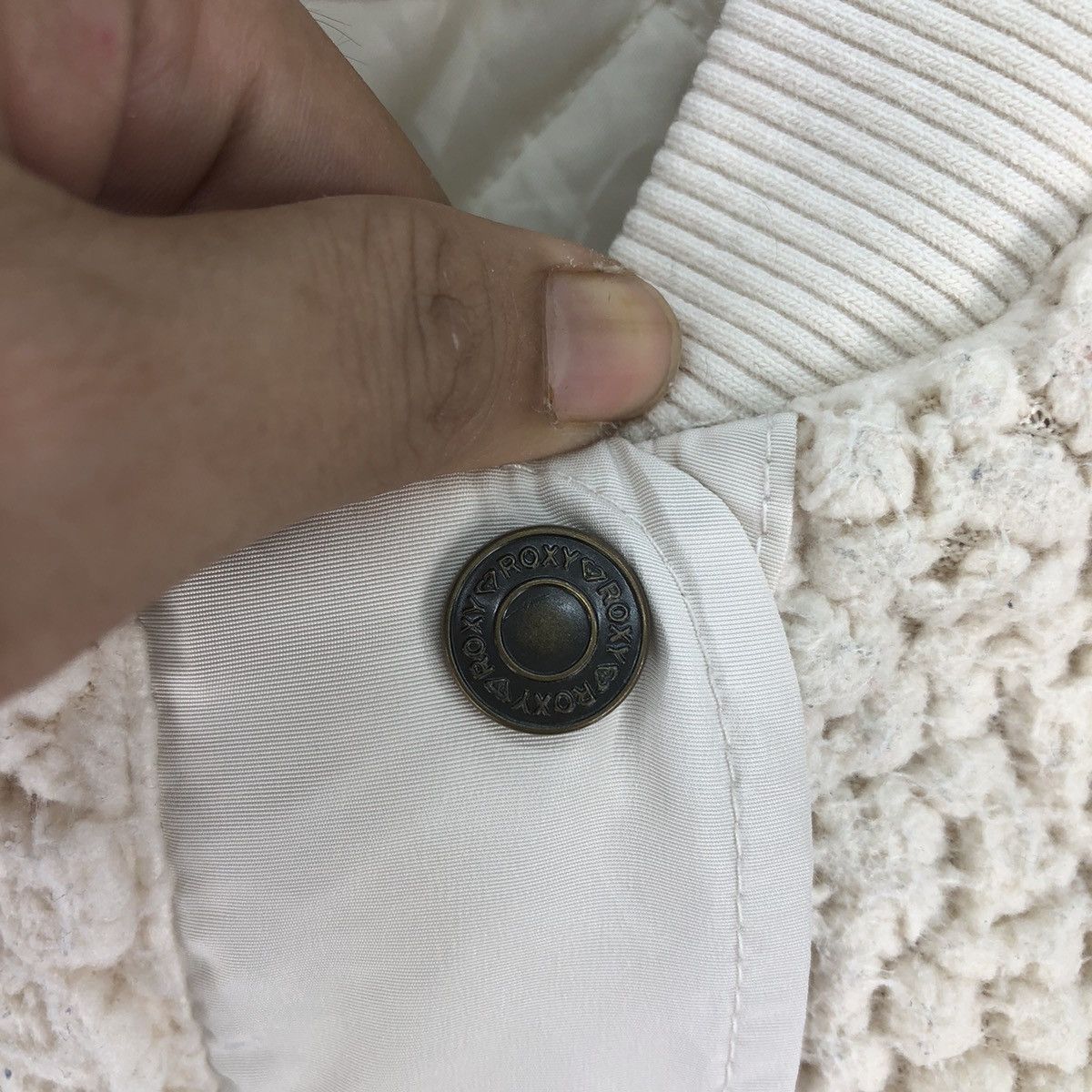 Japanese Brand 🇯🇵 Roxy Zipper Up Sherpa Quilted Jacket Size US M / EU 48-50 / 2 - 10 Thumbnail
