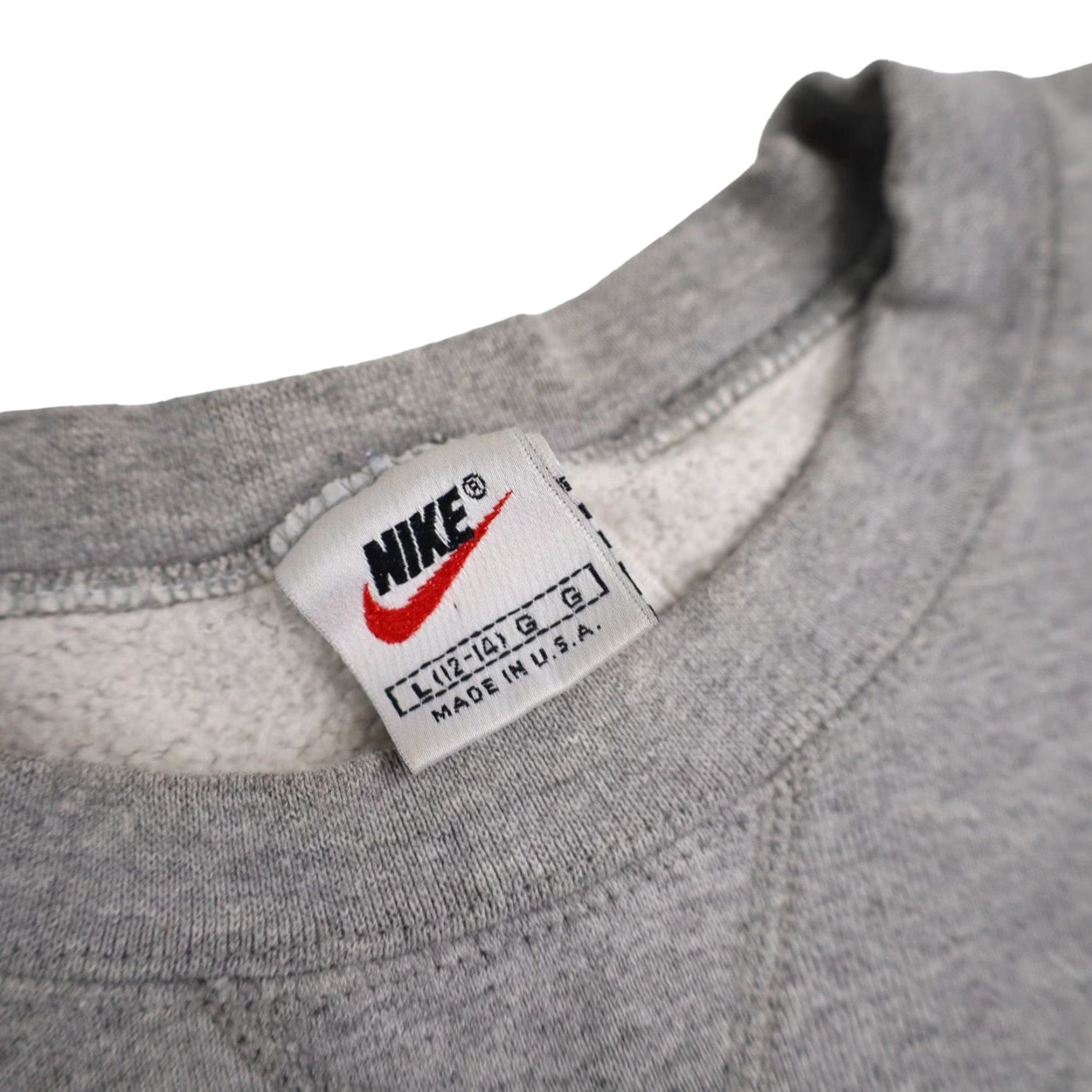 Nike VINTAGE Nike Womens Large Sweatshirt Pullover Mini Swoosh Gray 90s Women Ladies Size L / US 10 / IT 46 - 5 Thumbnail