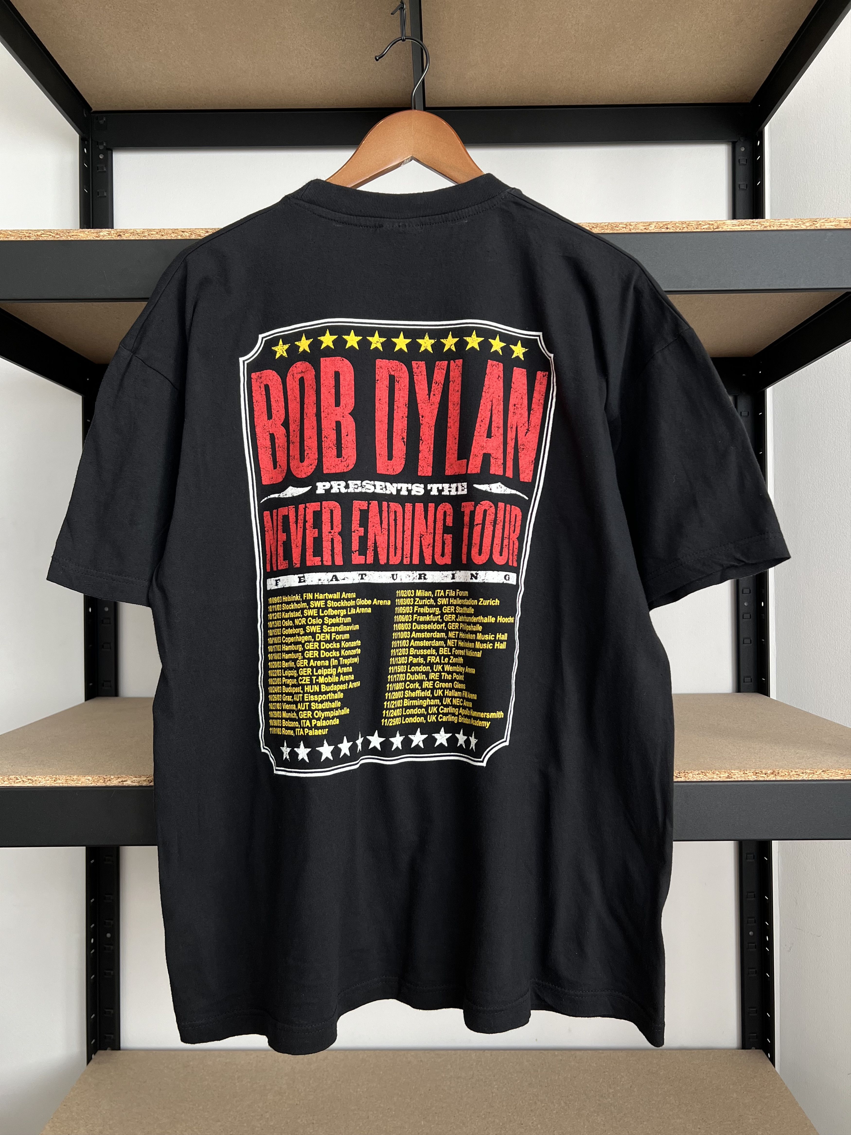 Band Tees Vintage 2003 Bob Dylan Never Ending Tour Black T-shirt Size US XL / EU 56 / 4 - 4 Thumbnail