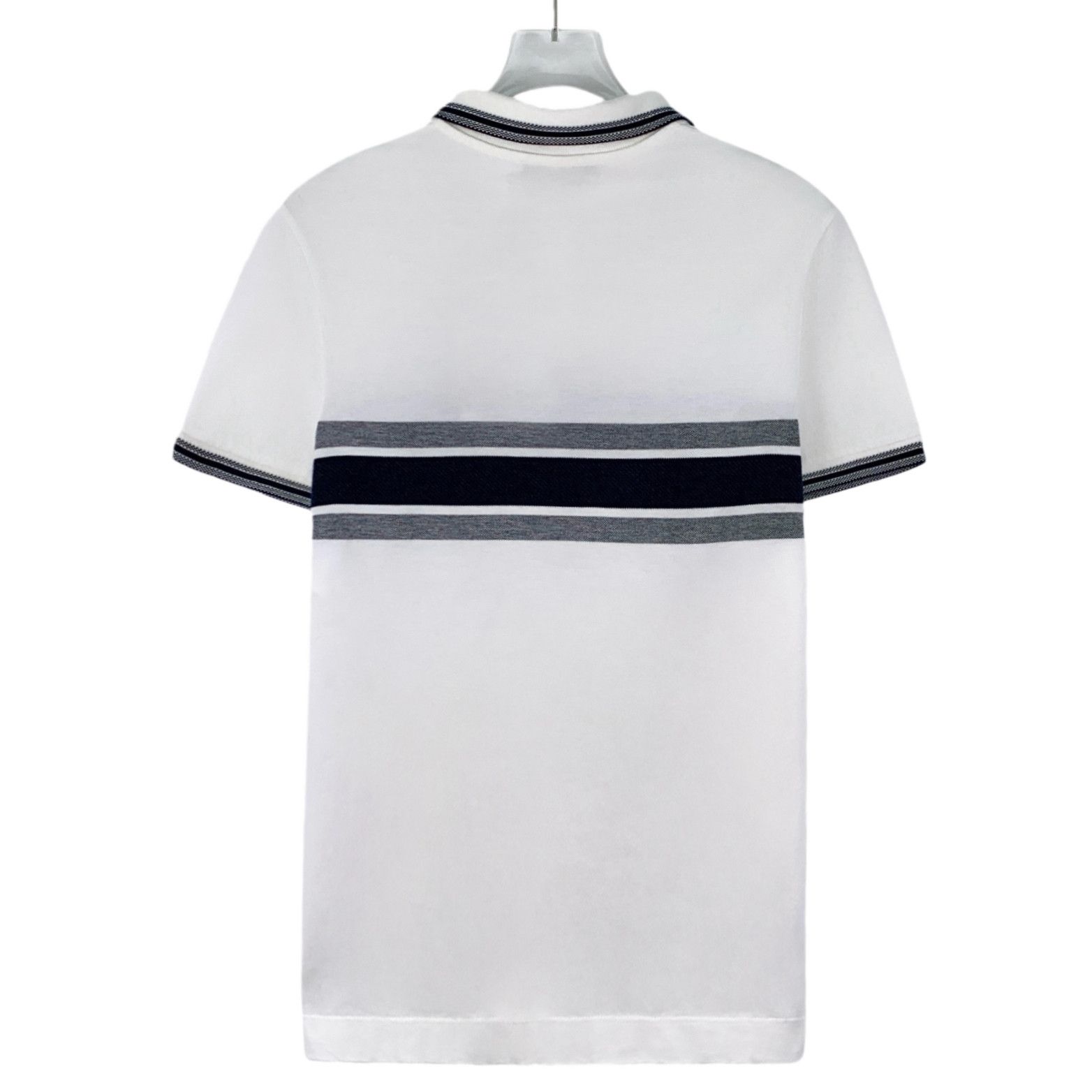 Dior Dior Striped Logo Polo Shirt White (XS) Size US XS / EU 42 / 0 - 2 Thumbnail