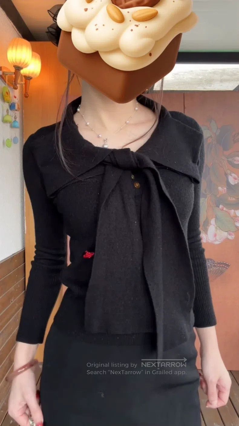 Vivienne Westwood Vivienne Westwood Butterfly Knot Cashmere Knit Top Size L / US 10 / IT 46 - 1 Thumbnail