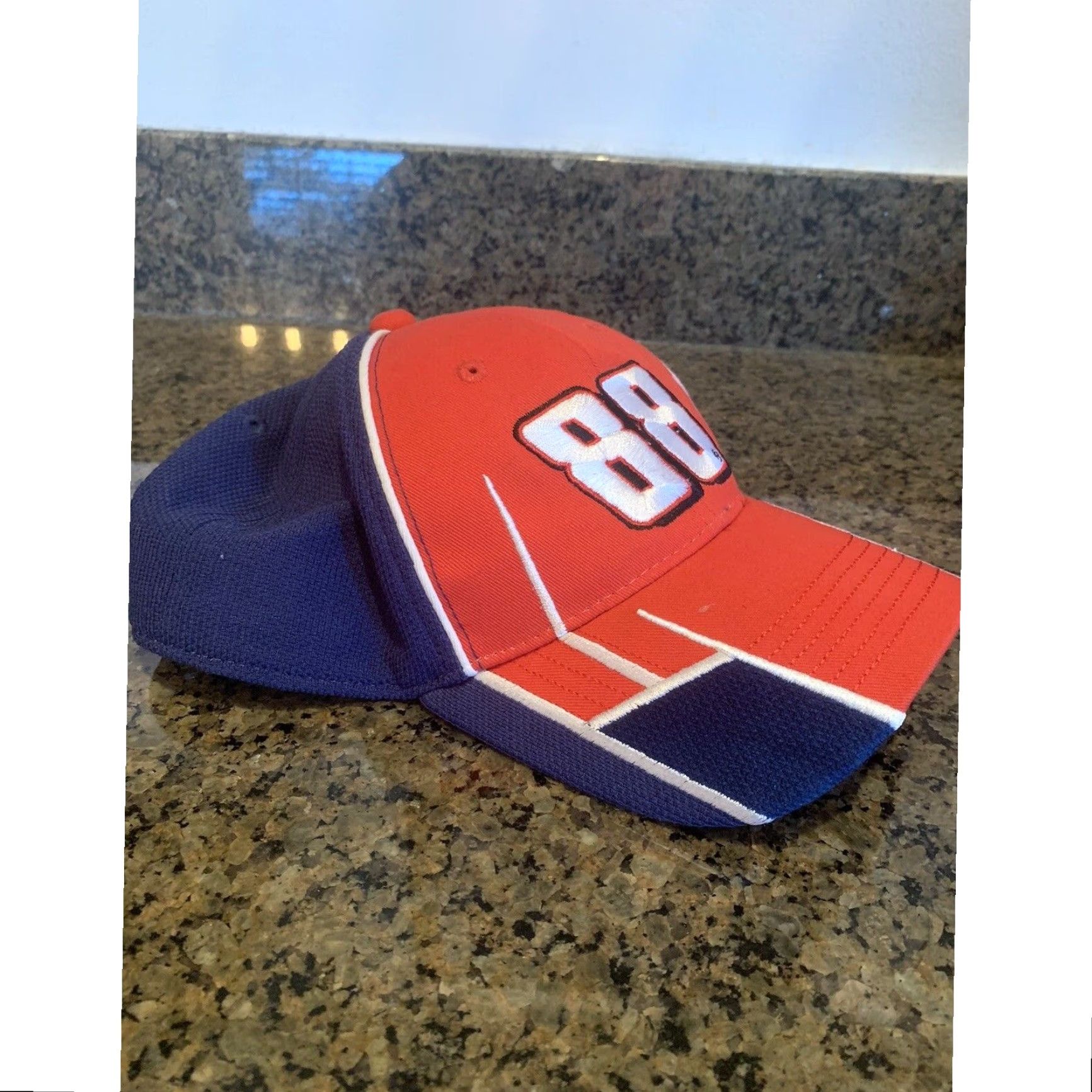 NASCAR Dale Earnhardt Jr Hat Nascar Ballcap Geometric Cotton Canvas One Size Men Red Ballcap Hat Great Condition Size ONE SIZE - 4 Thumbnail