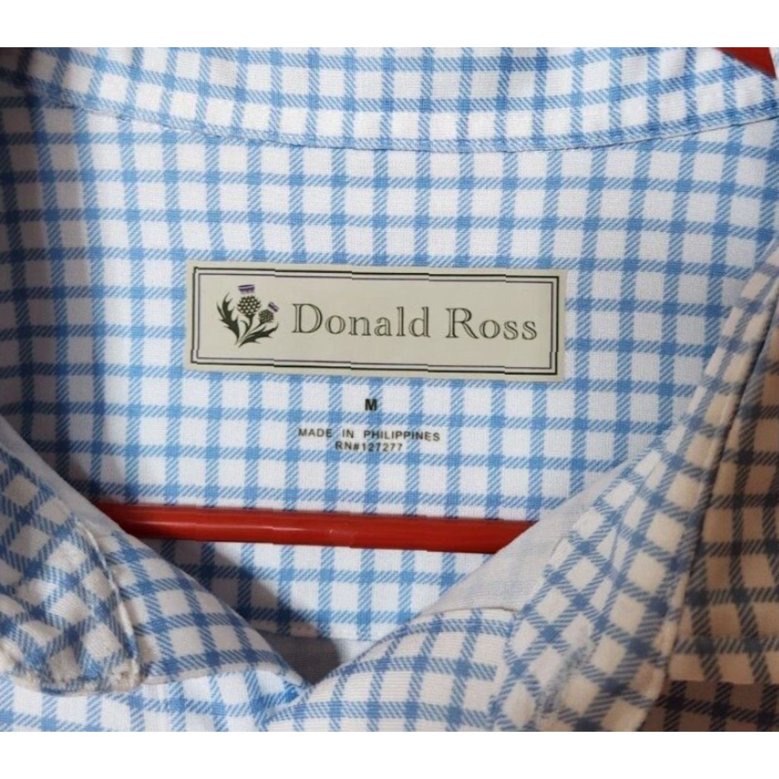 Vintage Donald Ross Golf Polo Shirt Checkered Blue White M Men Size US M / EU 48-50 / 2 - 4 Thumbnail
