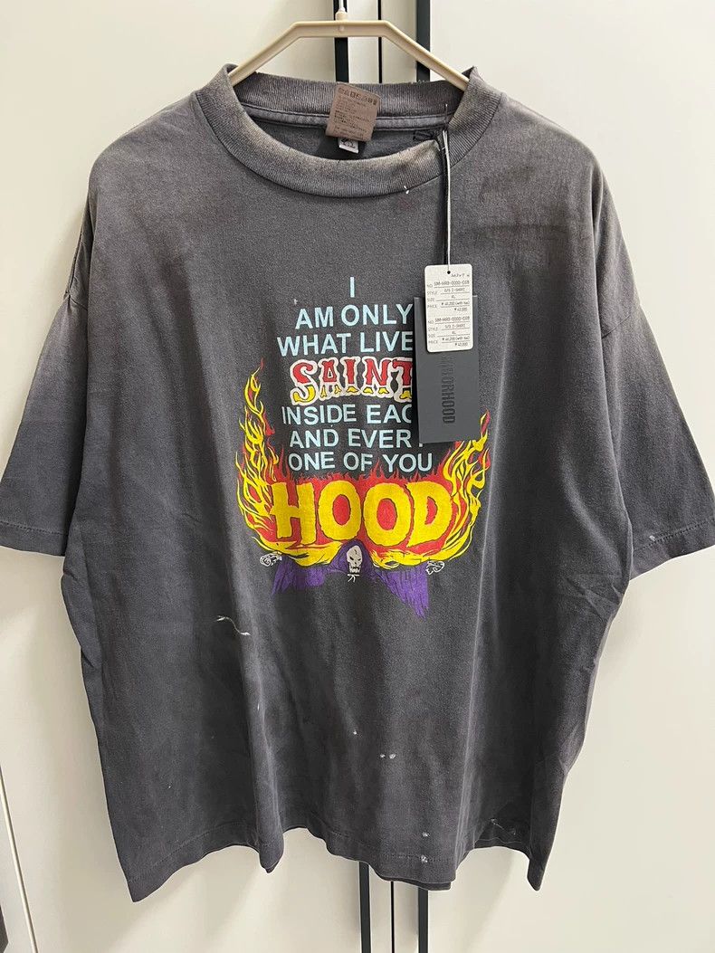 Saint Michael Saint Michael Flame printing to make old short sleeves Size US XL / EU 56 / 4 - 1 Thumbnail
