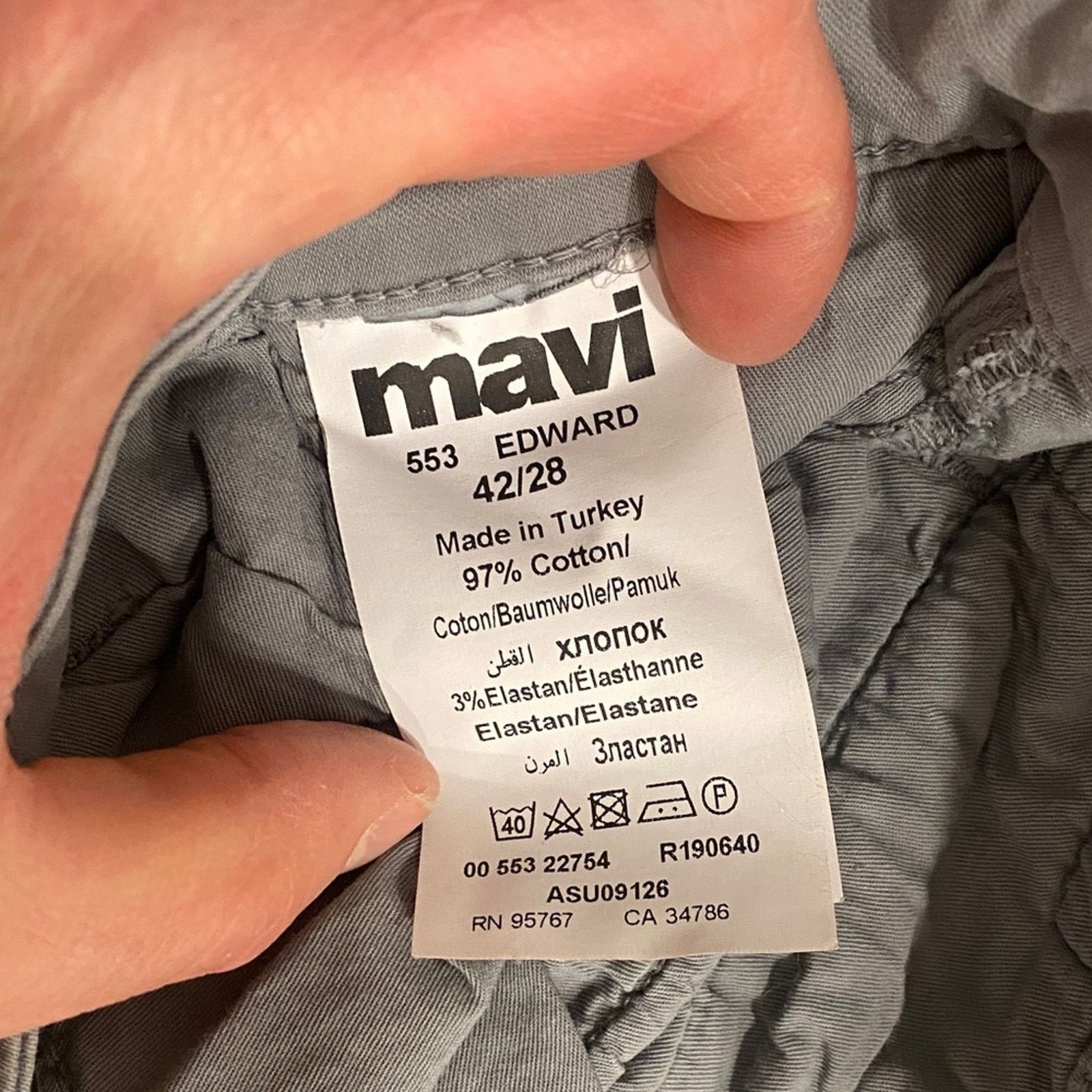 Mavi Mavi Men's Slate Gray Chinos 42x28 Size US 42 / EU 58 - 8 Thumbnail
