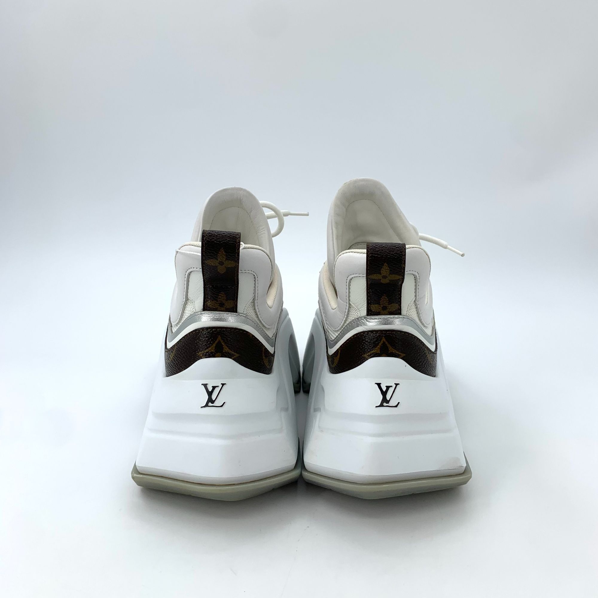 Louis Vuitton Louis Vuitton Archlight Sneakers White/Brown Womens Size 36 Size US 6.5 / IT 36.5 - 4 Thumbnail