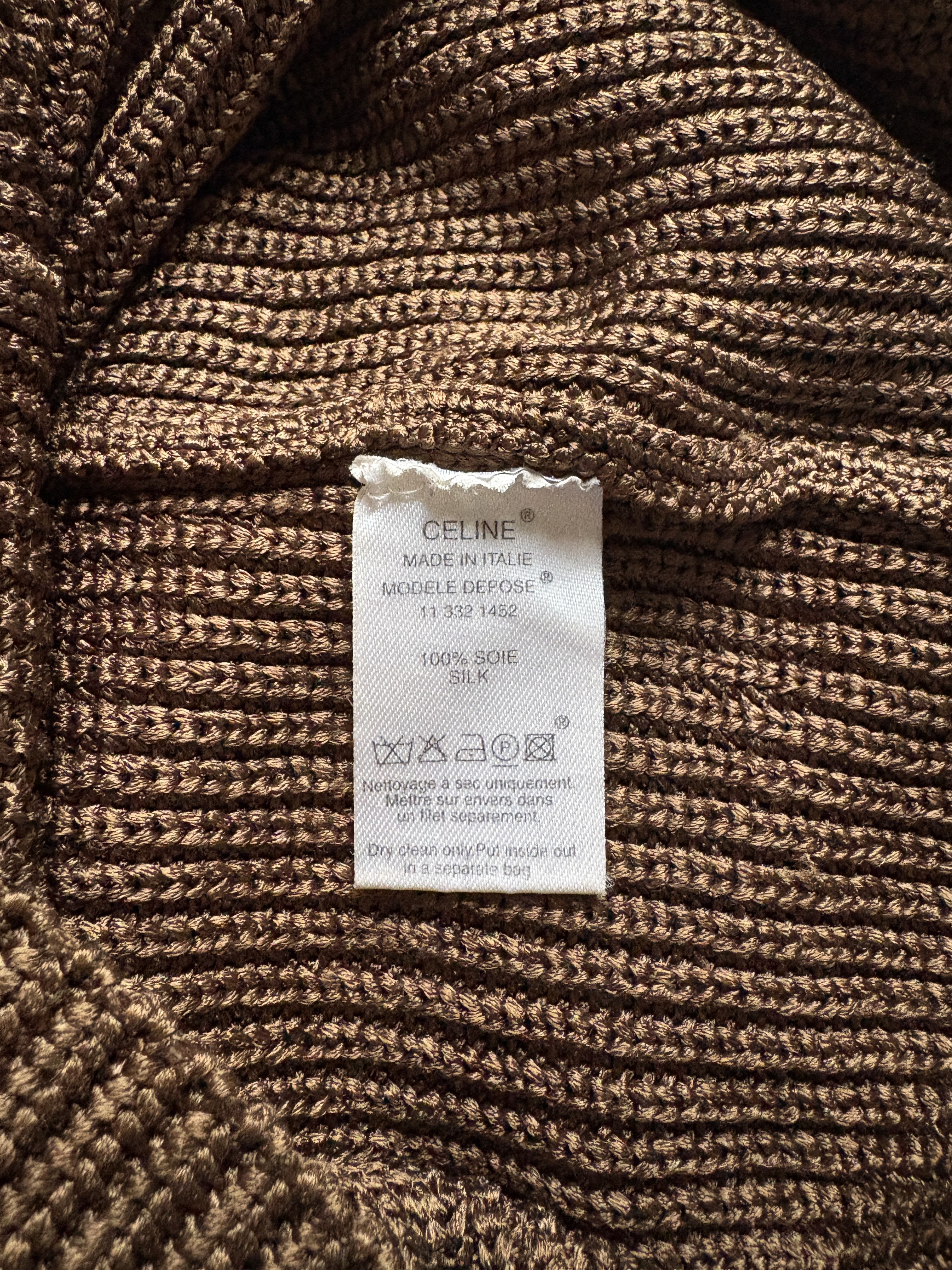Celine ⚡️QUICK SALE⚡️Celine Brown Silk Knit Sleeveless Top Size M / US 6-8 / IT 42-44 - 6 Thumbnail
