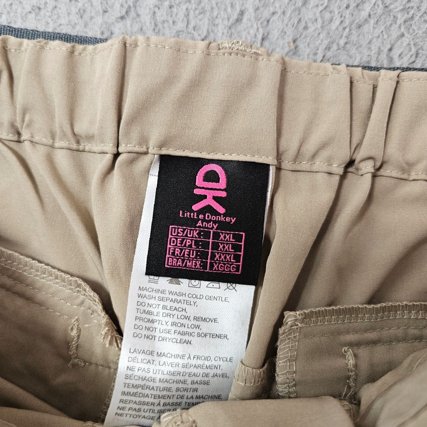 Vintage Little Donkey Andy Cargo Shorts Mens 2XL Khaki Size US 39 - 3 Thumbnail