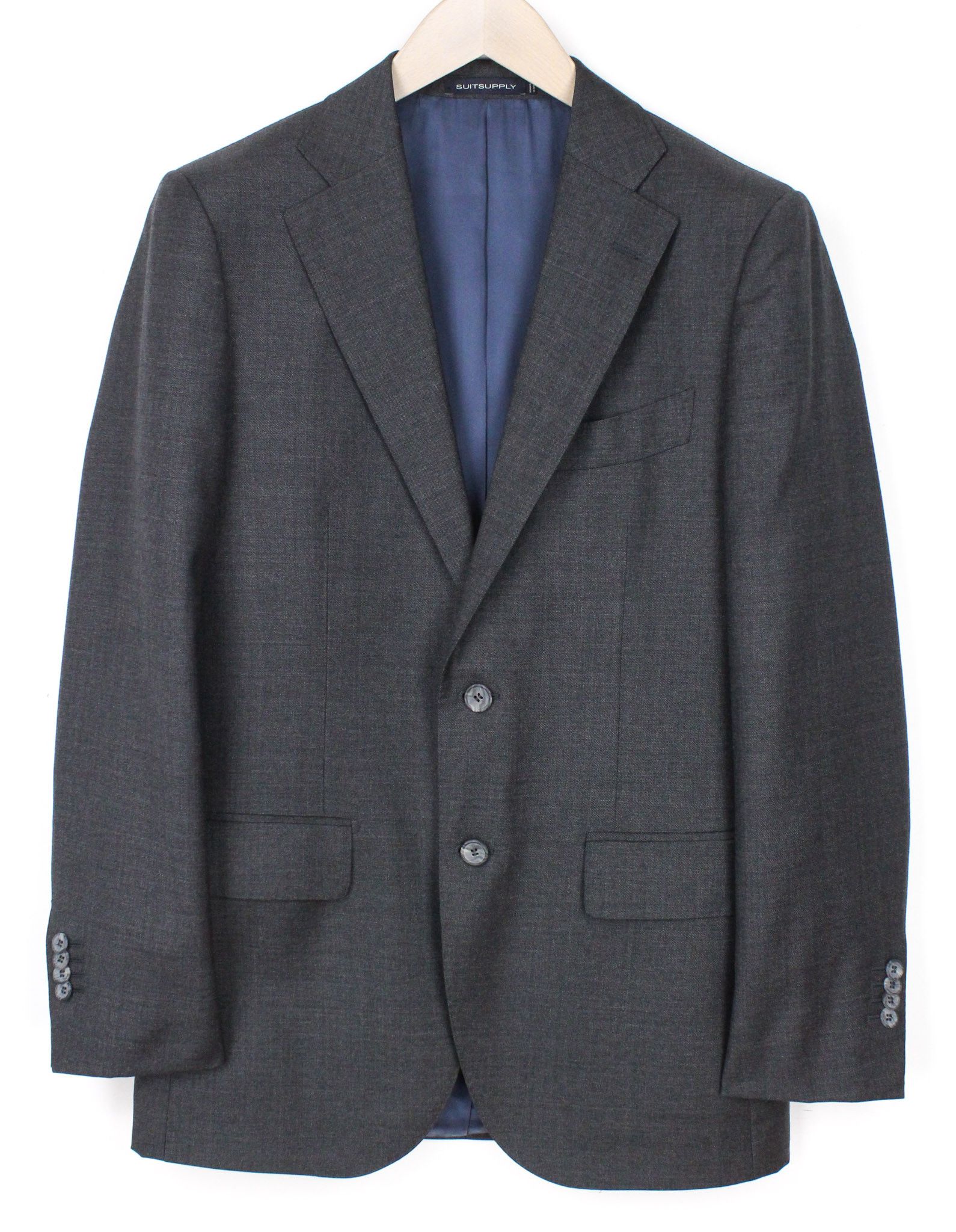 Suitsupply LAZIO UK38R Wool S110s Perennial Grey 2-Piece Slim 72240 Size 38R - 4 Thumbnail