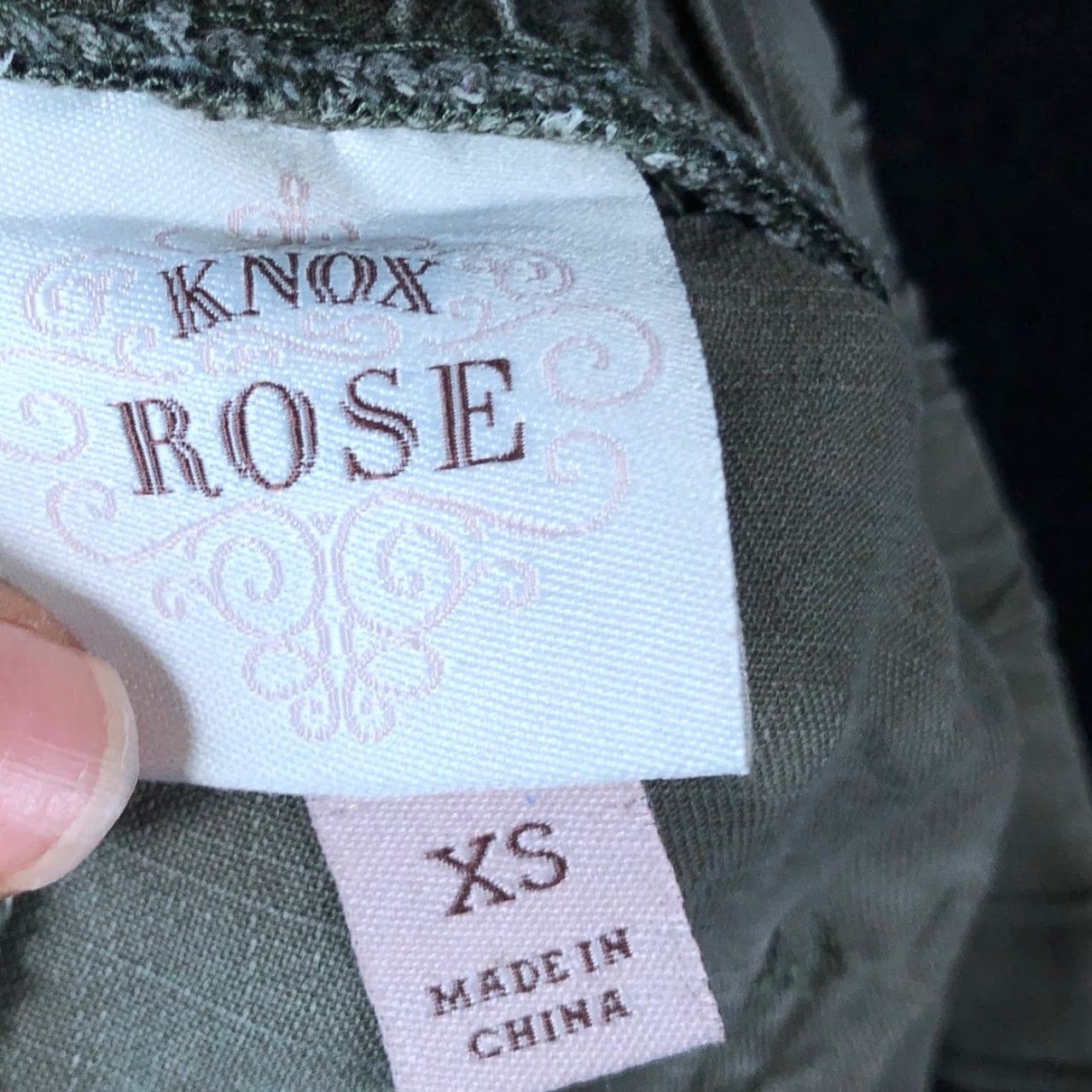 Vintage Knox Rose Pants Womens Green Pull On Jogger Elastic Waist XS Size 29" - 4 Thumbnail