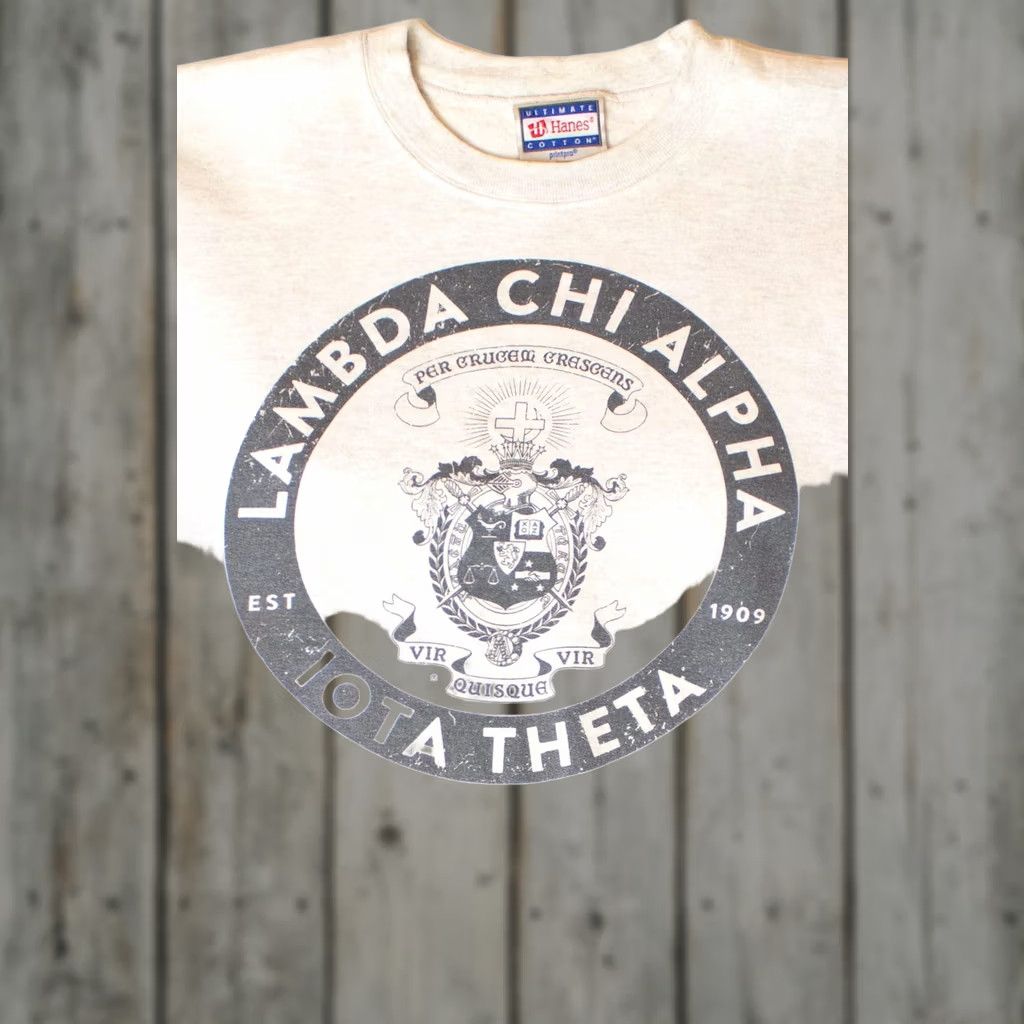 Hanes VINTAGE Hanes Lambda Chi Alpha Iota Theta Sweatshirt Grey 1990s Medium Mens Size US M / EU 48-50 / 2 - 1 Thumbnail
