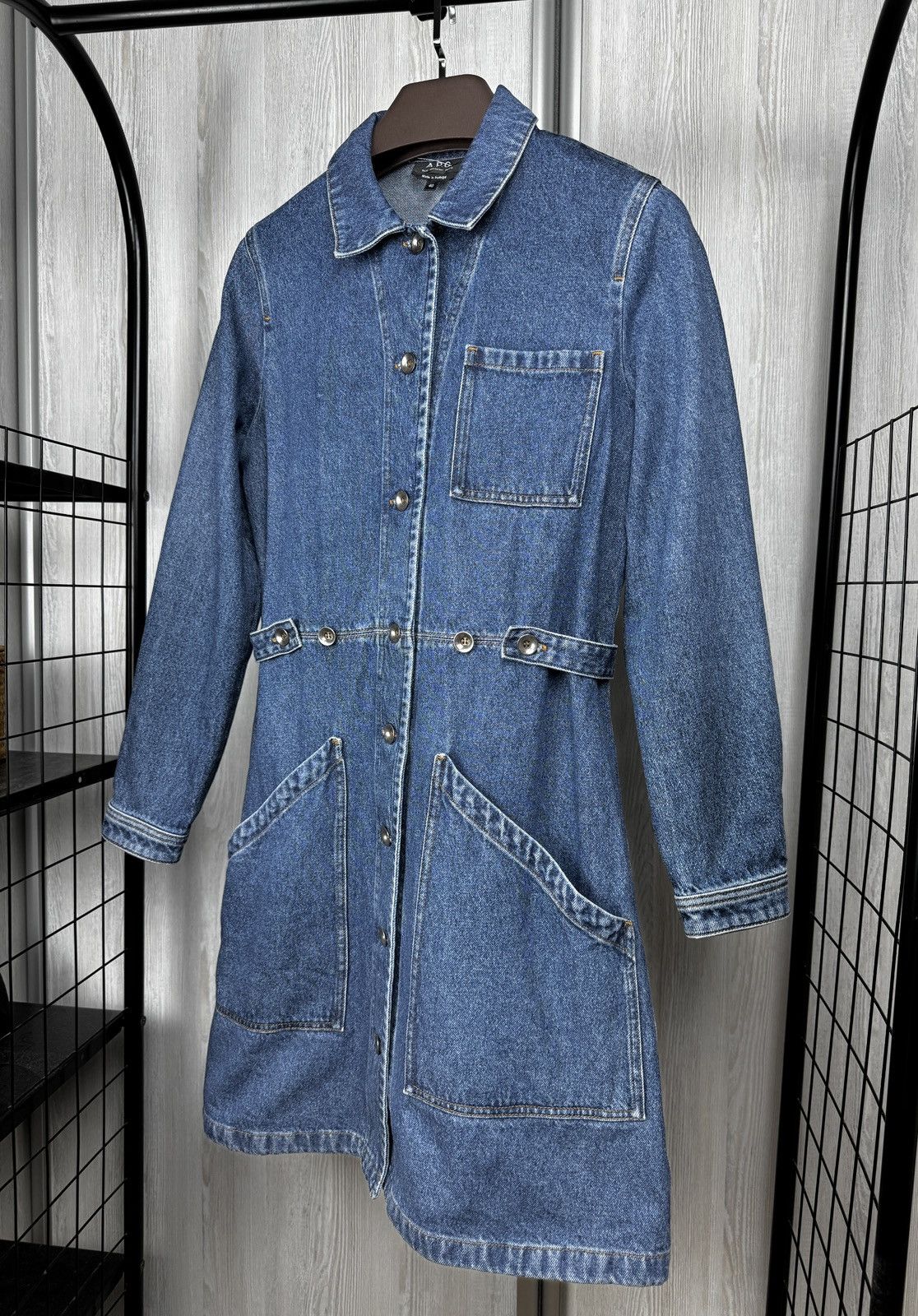 A.P.C. A.P.C Spring Denim Mini Shirt Dress size 40 Size M / US 6-8 / IT 42-44 - 5 Thumbnail