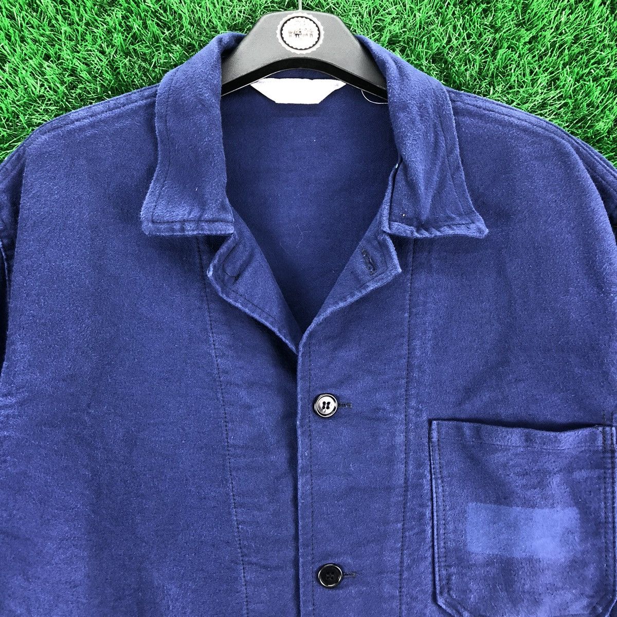 Le Laboureur Vintage 70's Europe Workwear Chore Jacket Indigo Blue Size US XL / EU 56 / 4 - 7 Thumbnail