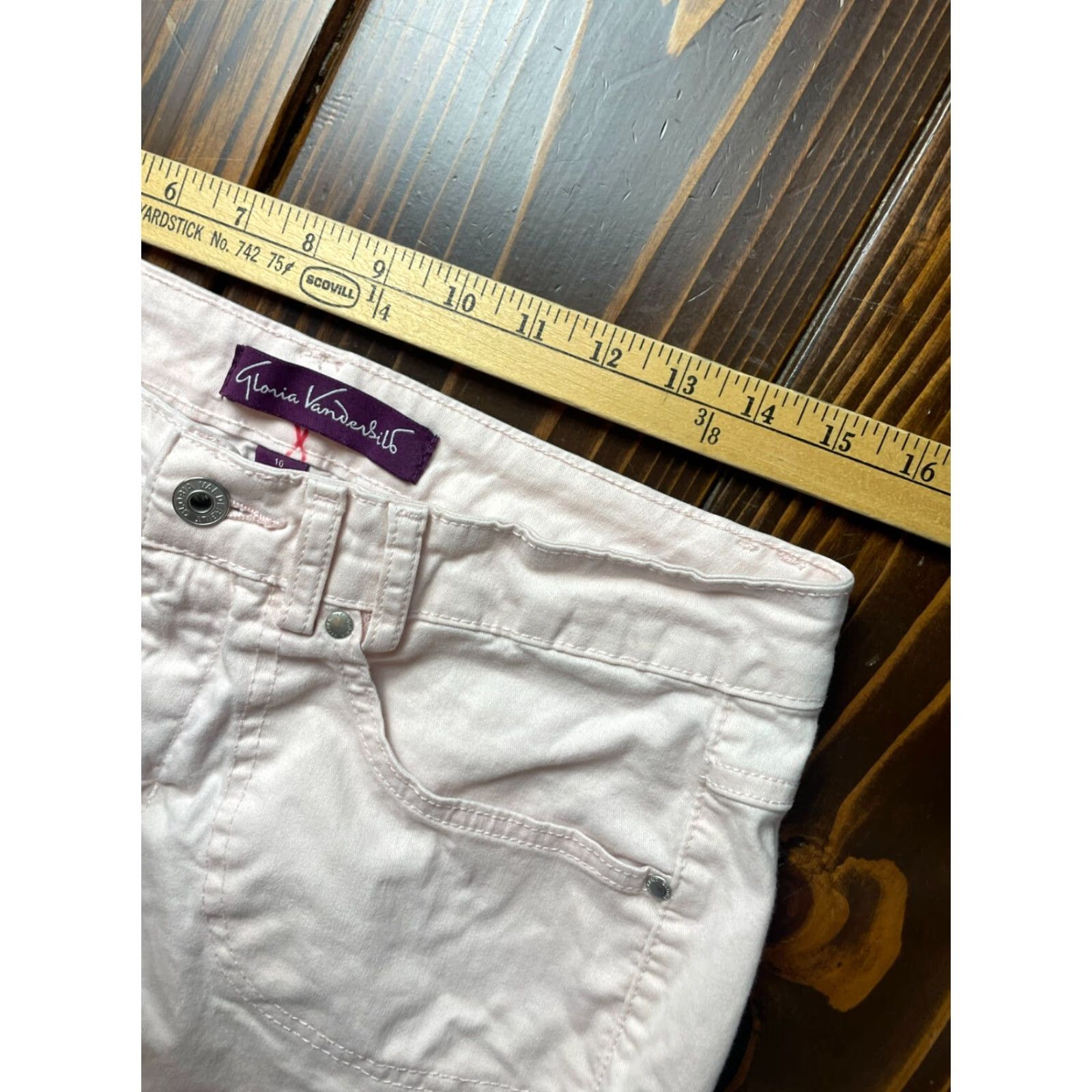 Gloria Vanderbilt Gloria Vanderbilt Pants Women's 10 Pink Embroidered Capri Straight Leg Casual Travel Size 24" / US 00 / IT 34 - 5 Thumbnail