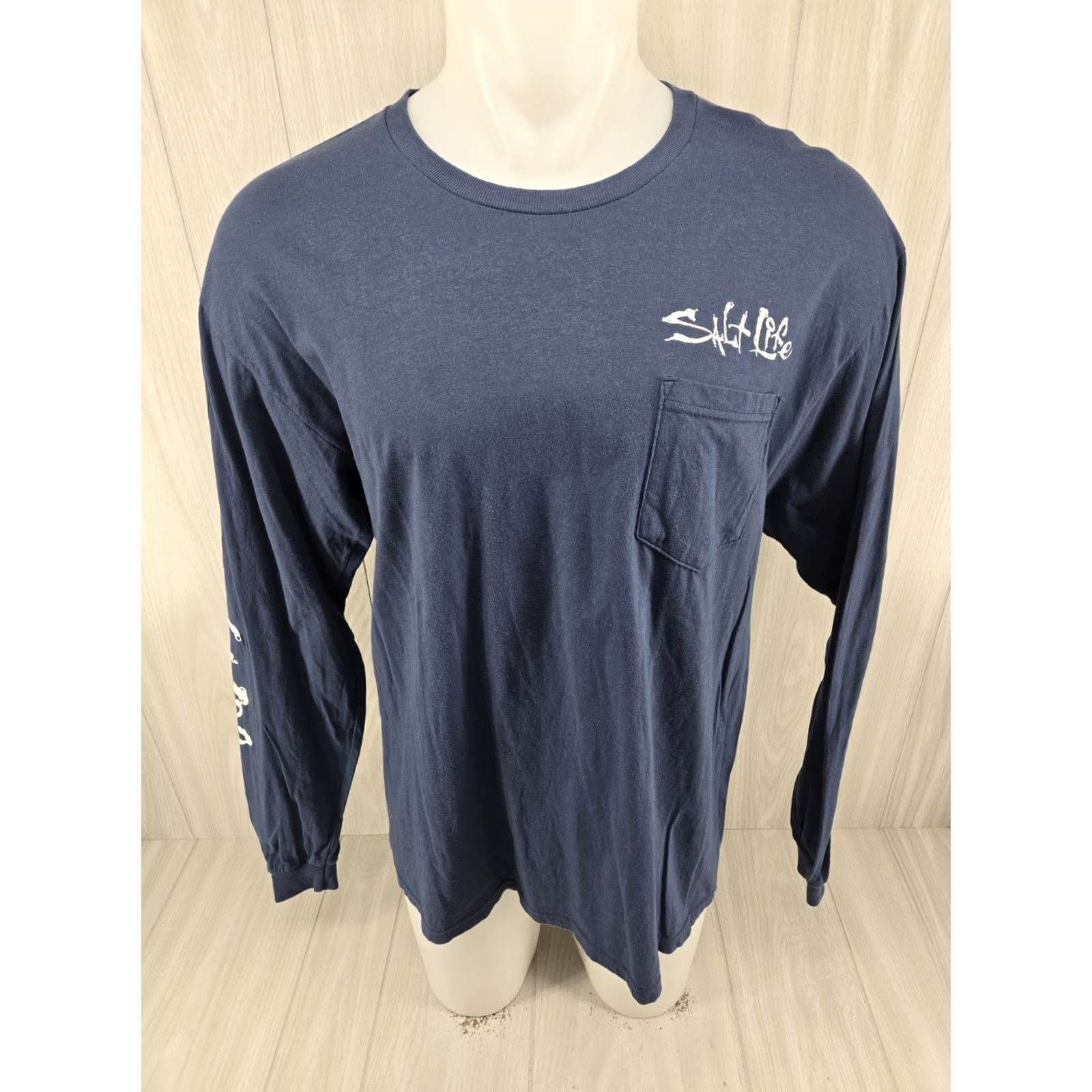 Vintage Salt Life Mens Long Sleeve T Shirt Large Blue Crew Neck Cotton USA Flag Logo Shirt Mens Long Sleeve T-Shirt Blue Cotton USA Flag Logo Salt Life Size US L / EU 52-54 / 3 - 3 Thumbnail