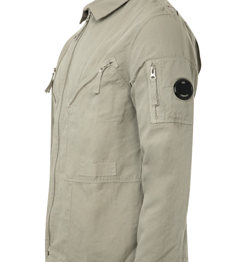 C.P. Company o1h1sh10525 Full Zip Overshirt in Beige Size US M / EU 48-50 / 2 - 3 Thumbnail