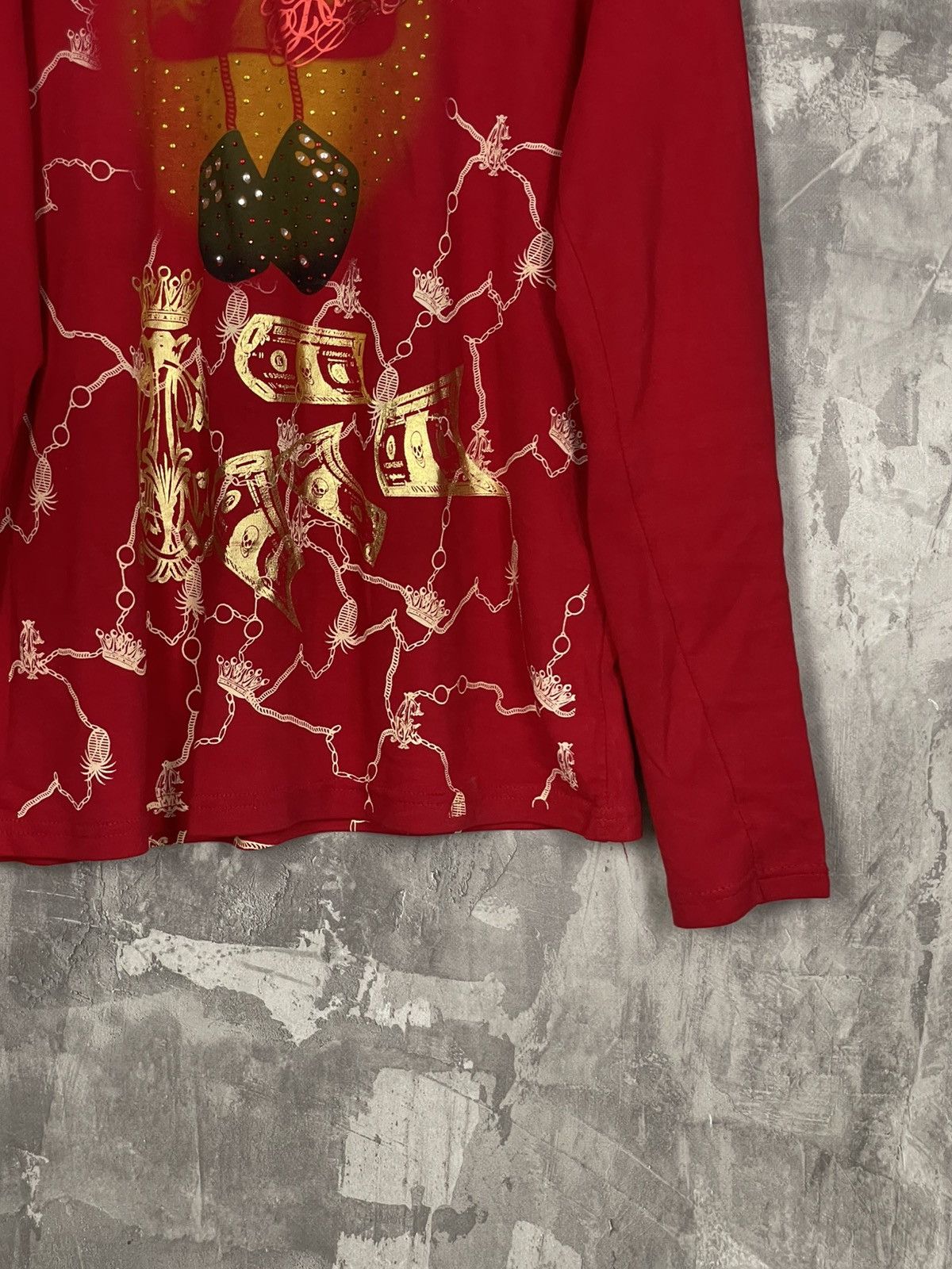 Ed Hardy × Vintage Vintage 00s Christian Audigier Printed Long sleeve T shirt Size XXL / US 16-18 / IT 52-54 - 6 Thumbnail