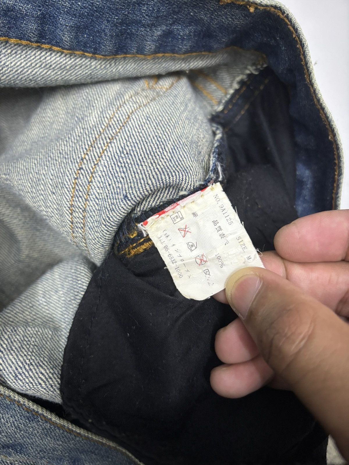 If Six Was Nine × Le Grande Bleu (L.G.B.) × Tornado Mart FLARE SLIM FIT INDECENT CLAWMARK DENIM JEANS Size US 31 - 12 Thumbnail