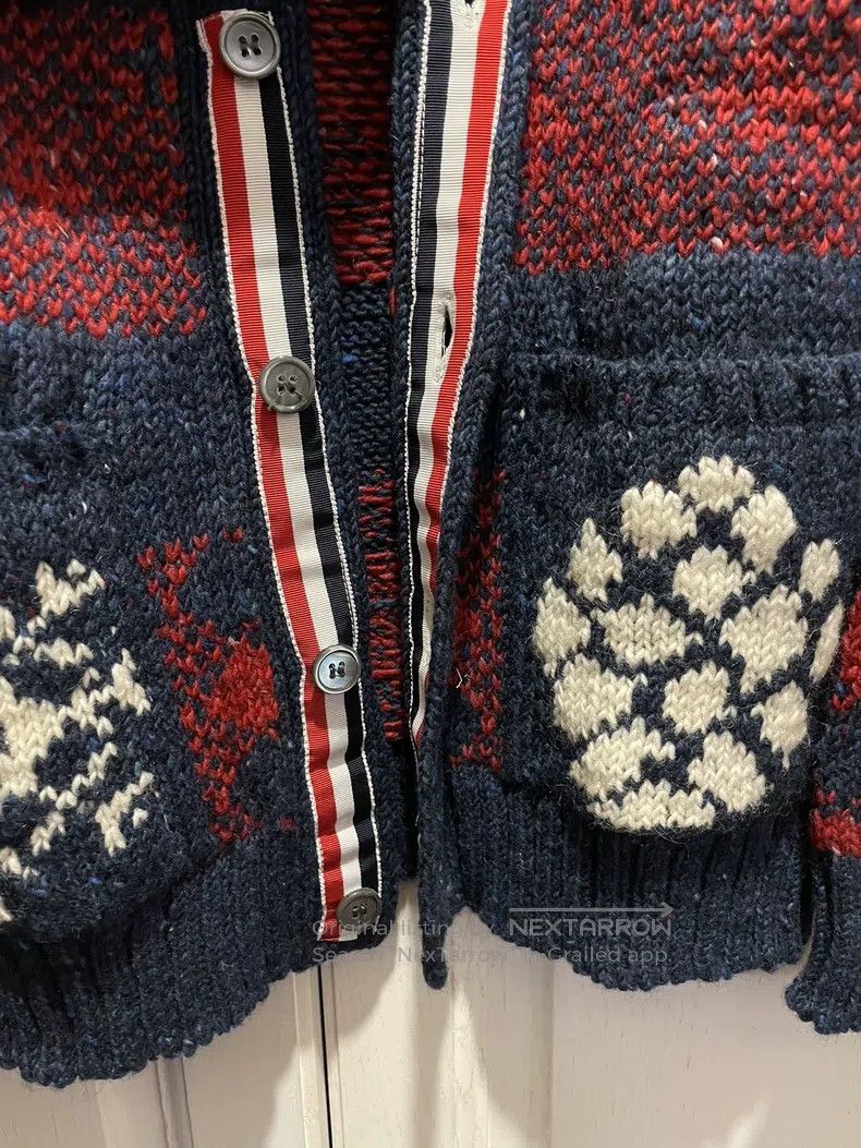 Thom Browne Thom Browne Coarse Floral Pattern Squirrel Rabbit Sweater, Size US L / EU 52-54 / 3 - 3 Thumbnail