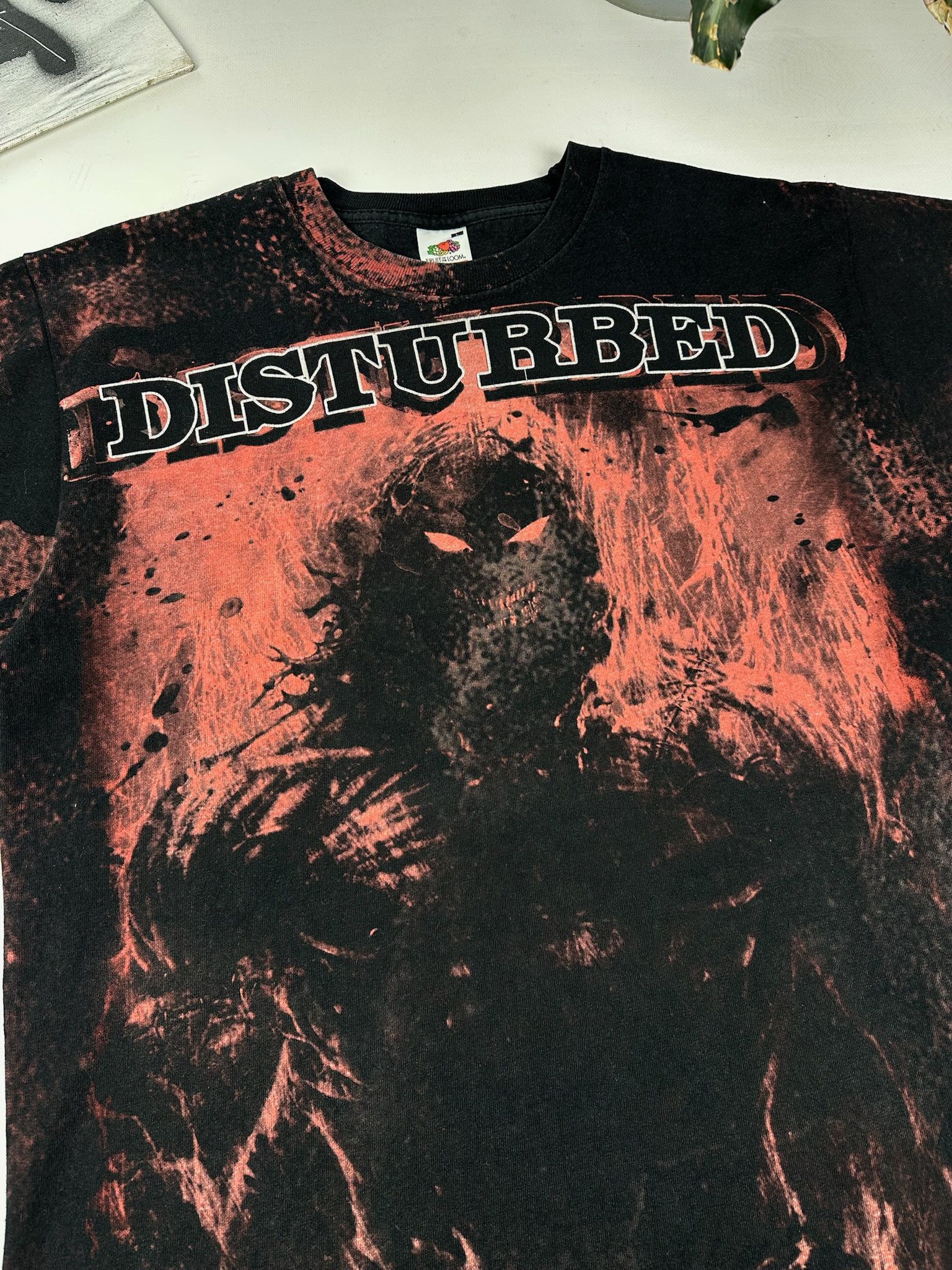 Band Tees VINTAGE Y2K DISTURBED METAL BAND TEE AOP Size US L / EU 52-54 / 3 - 3 Thumbnail