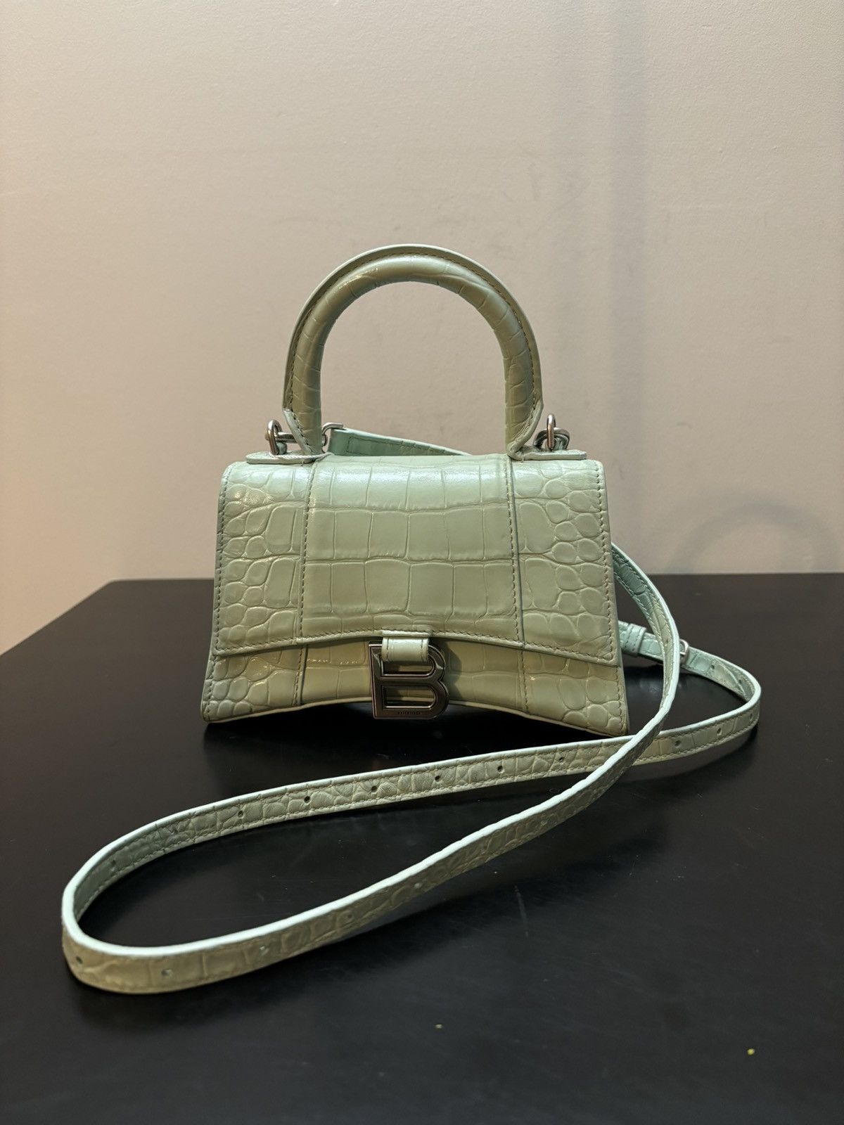 Balenciaga Balenciaga Balenciaga Bistro XS Denim Handbag 671342