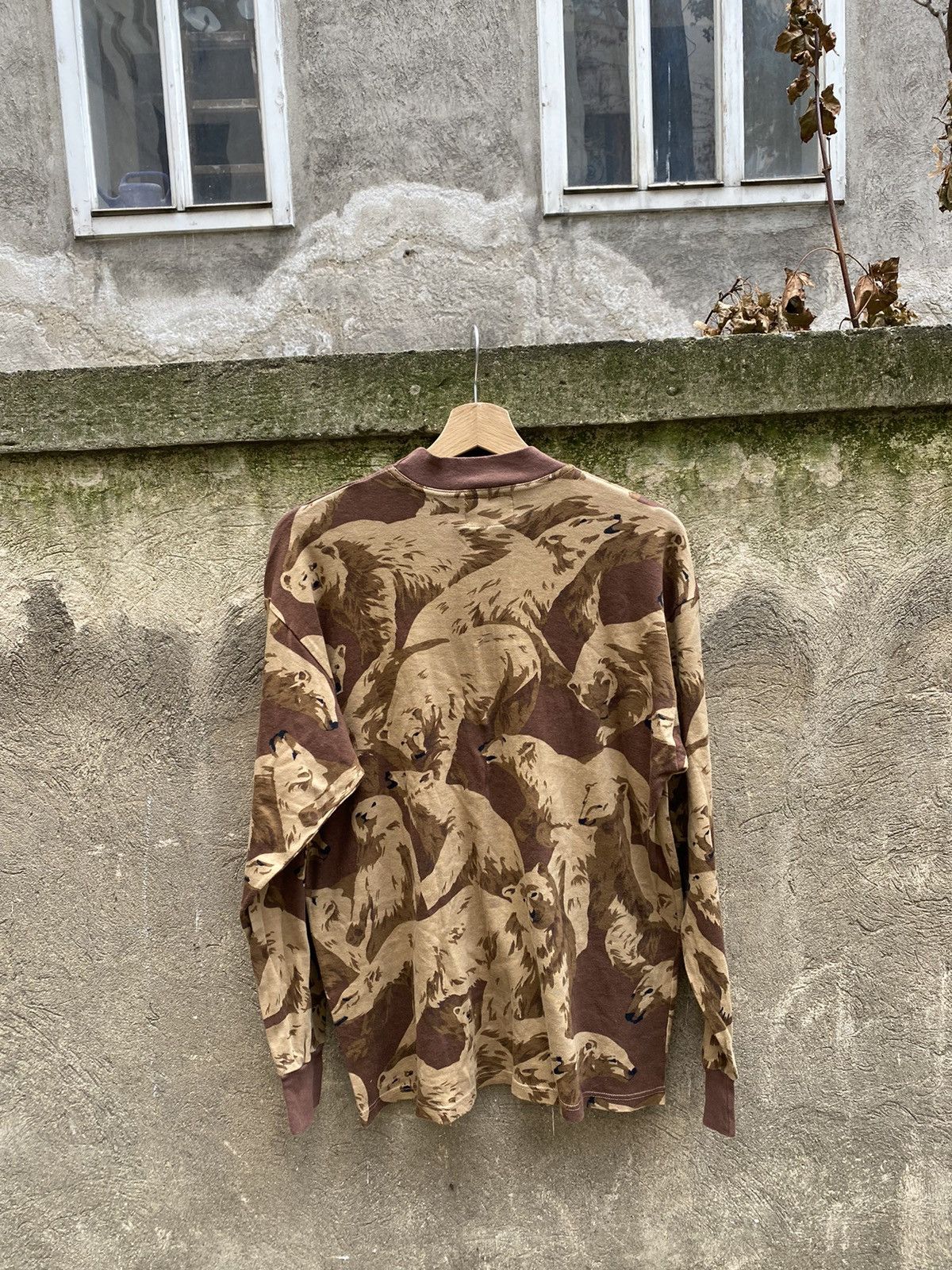 Kenzo × Vintage Vintage 80s Kenzo Jeans Oveprinted Bear Longsleeve Size US L / EU 52-54 / 3 - 7 Thumbnail