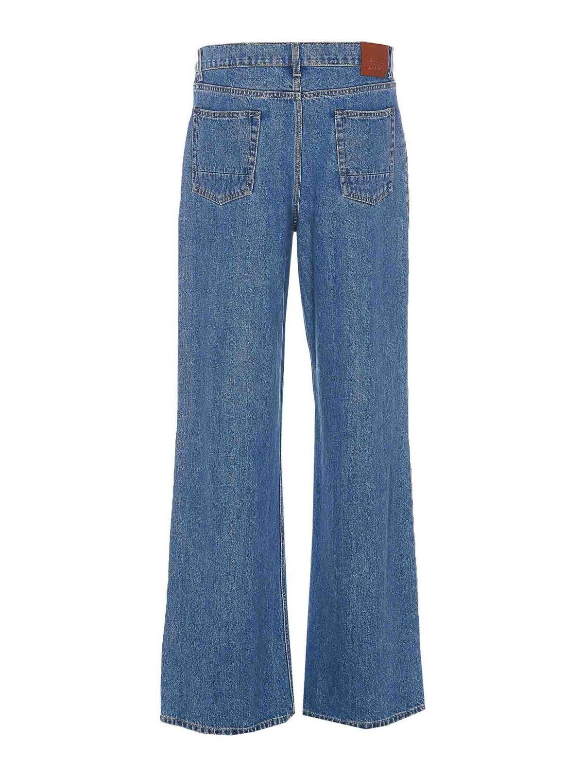 Alexander McQueen o1w1db10725 Wide Leg Jeans in Washed Blue Size US 30 / EU 46 - 3 Thumbnail