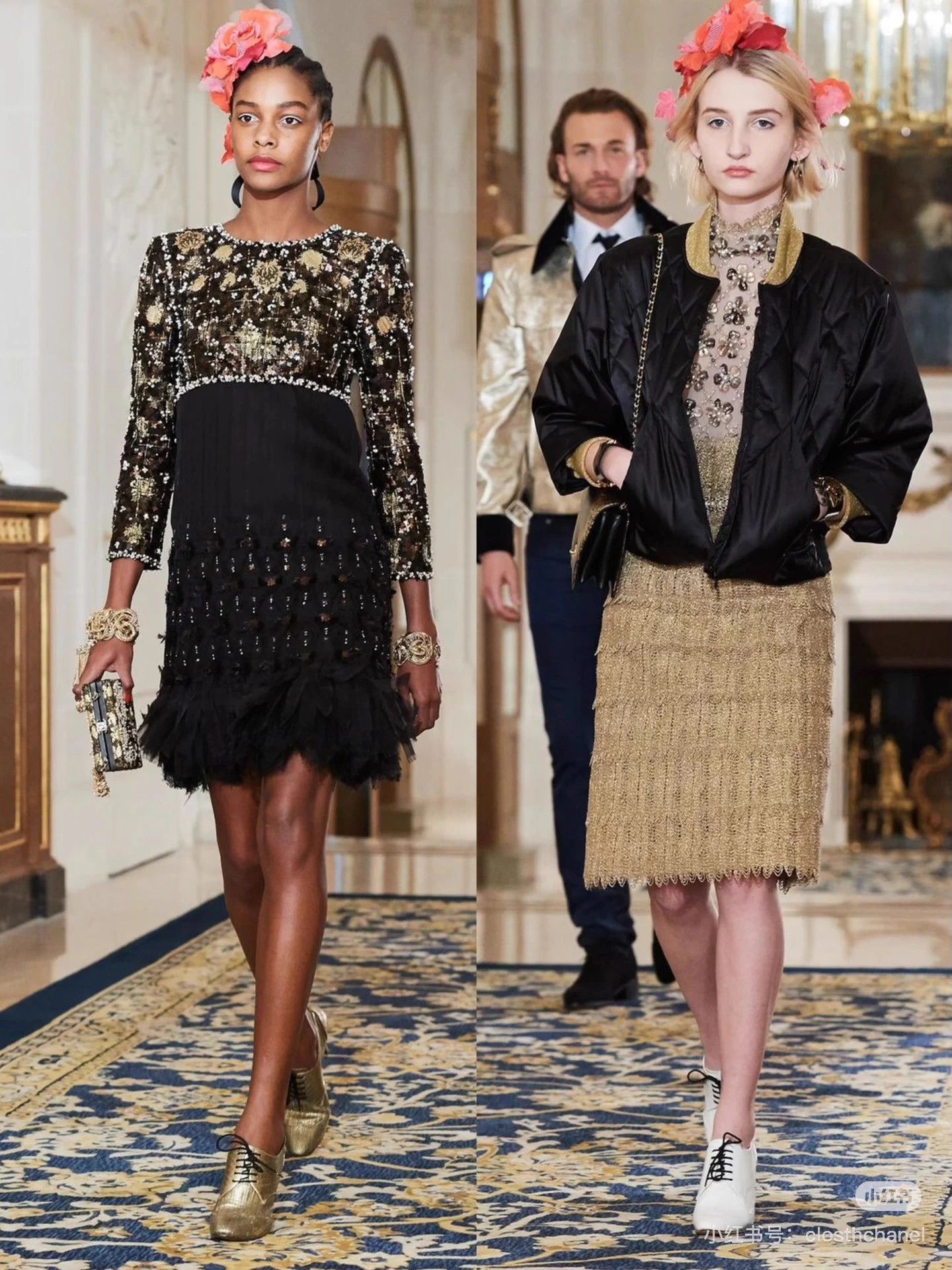 Chanel Chanel 17A Metiers d'Art Black Gold Quilted Coat Wmns 38 Size S / US 4 / IT 40 - 8 Thumbnail