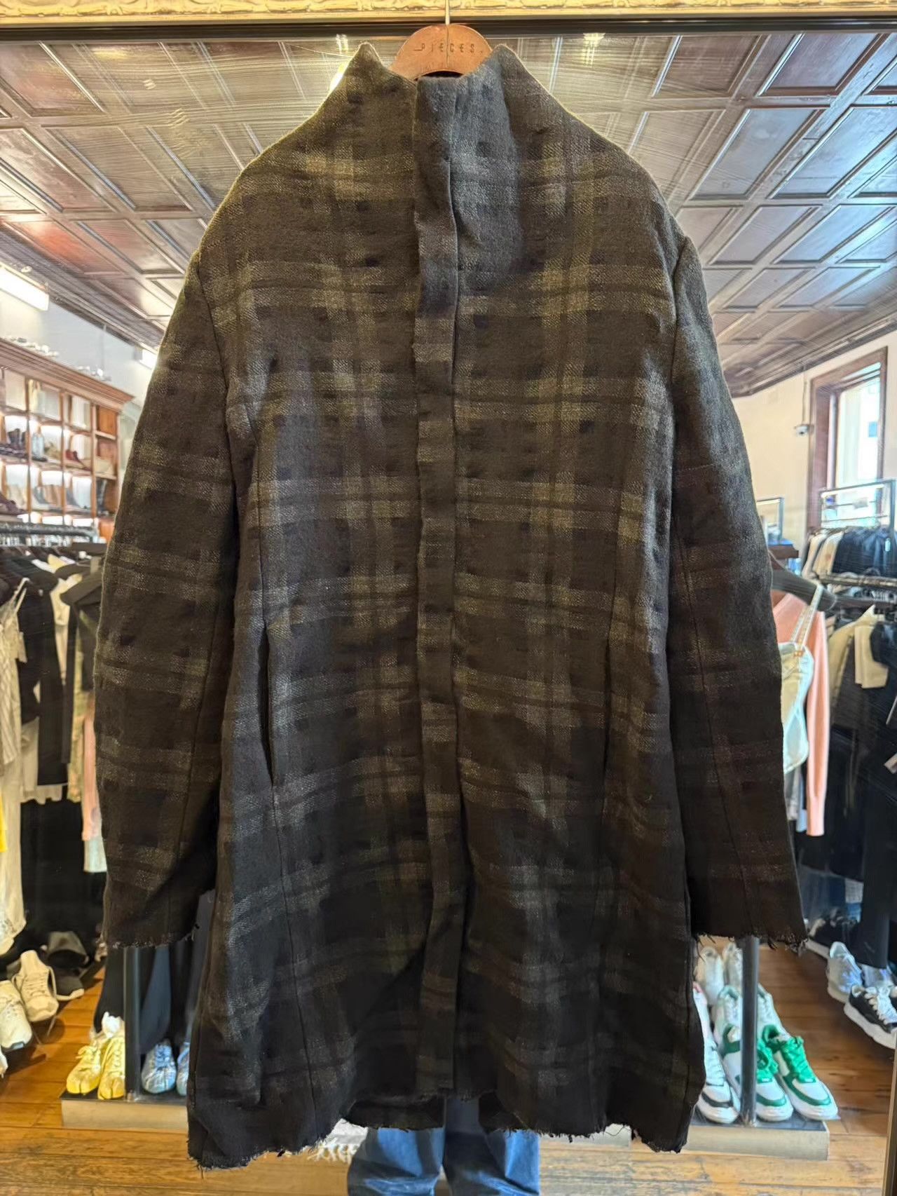 Lumen Et Umbra Lumen et Umbra charcoal checkered pleated wool coat Ｑ25 Size US M / EU 48-50 / 2 - 1 Thumbnail