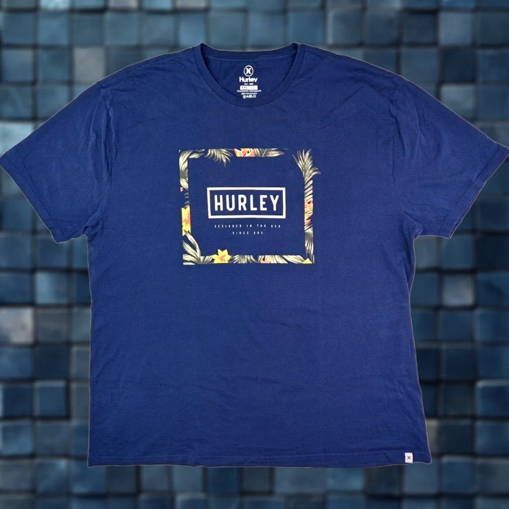 Hurley Hurley Tropical Graphic Short Sleeve Shirt Men XXL Blue Crew Neck Hawaiian Shirt Short Sleeve Logo Vintage No Size US XXL / EU 58 / 5 - 1 Thumbnail