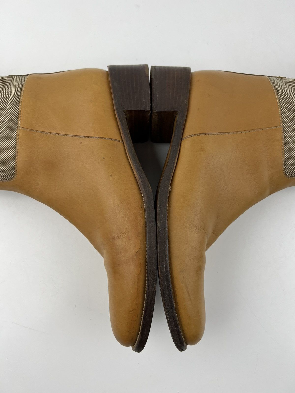 Prada PRADA MILANO Boots Leather Riding Tall Shoes Jacquard Logo Size US 6 / IT 36 - 16 Thumbnail