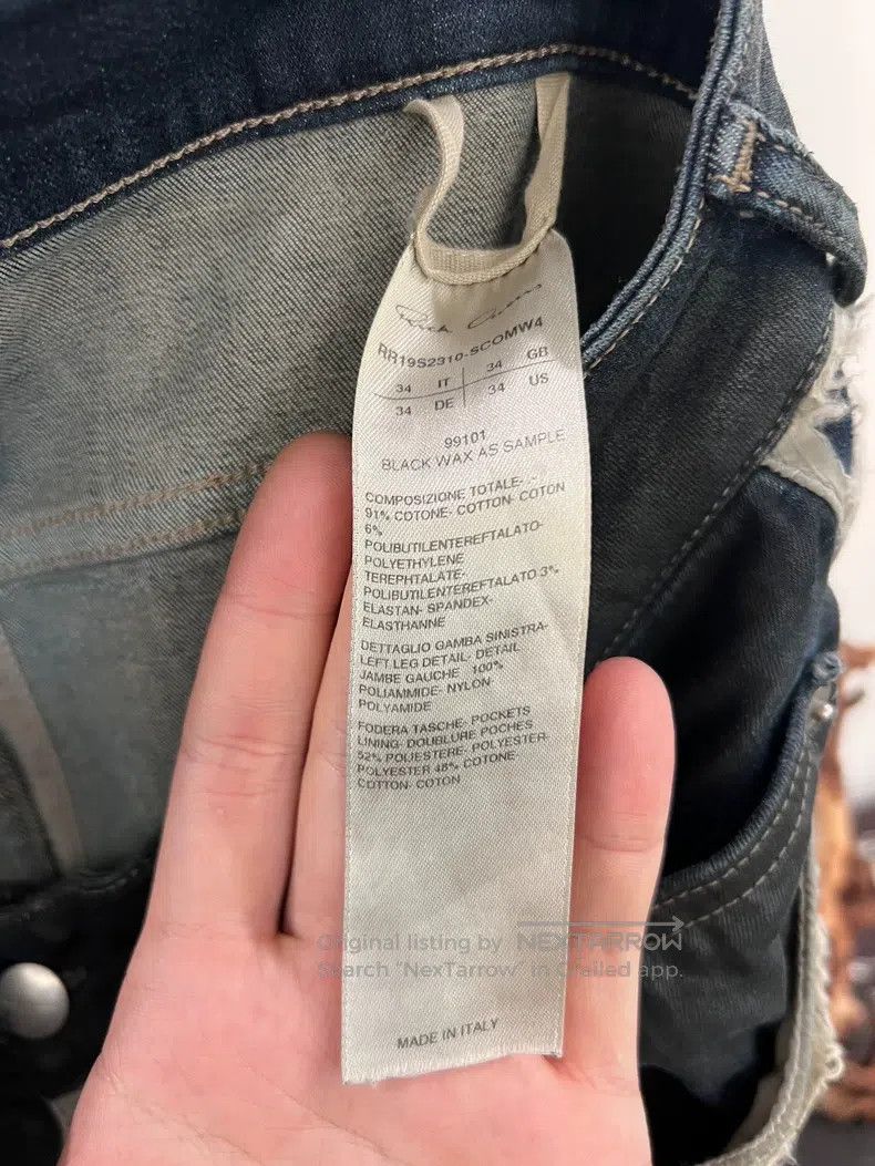 Rick Owens Rick Owens Waxed Coated Patchwork Denim Capris Size US 34 / EU 50 - 6 Thumbnail