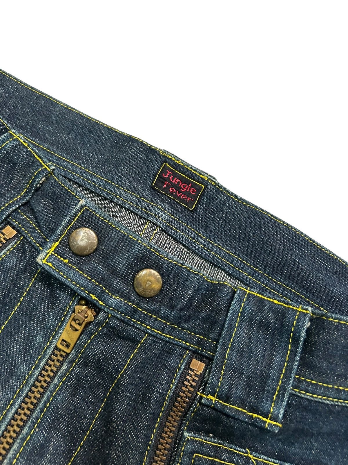 14th Addiction × If Six Was Nine × Japanese Brand Japanese Punk Bondage Multizipper Denim Crazy ☠️🎌 Size US 31 - 6 Thumbnail