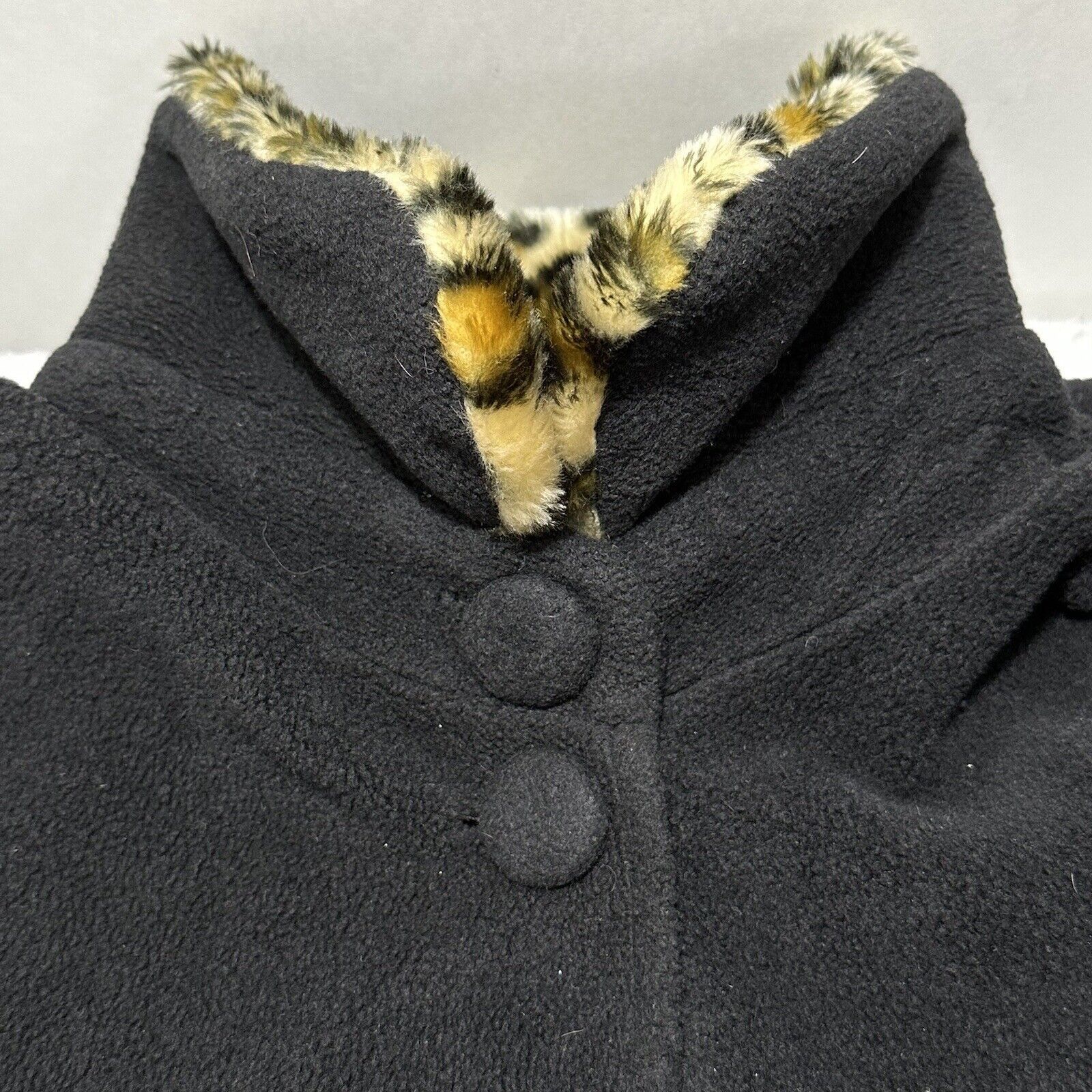 Other Worthington One Size Fleece Cape Poncho Faux Fur Leopard Size ONE SIZE - 3 Thumbnail