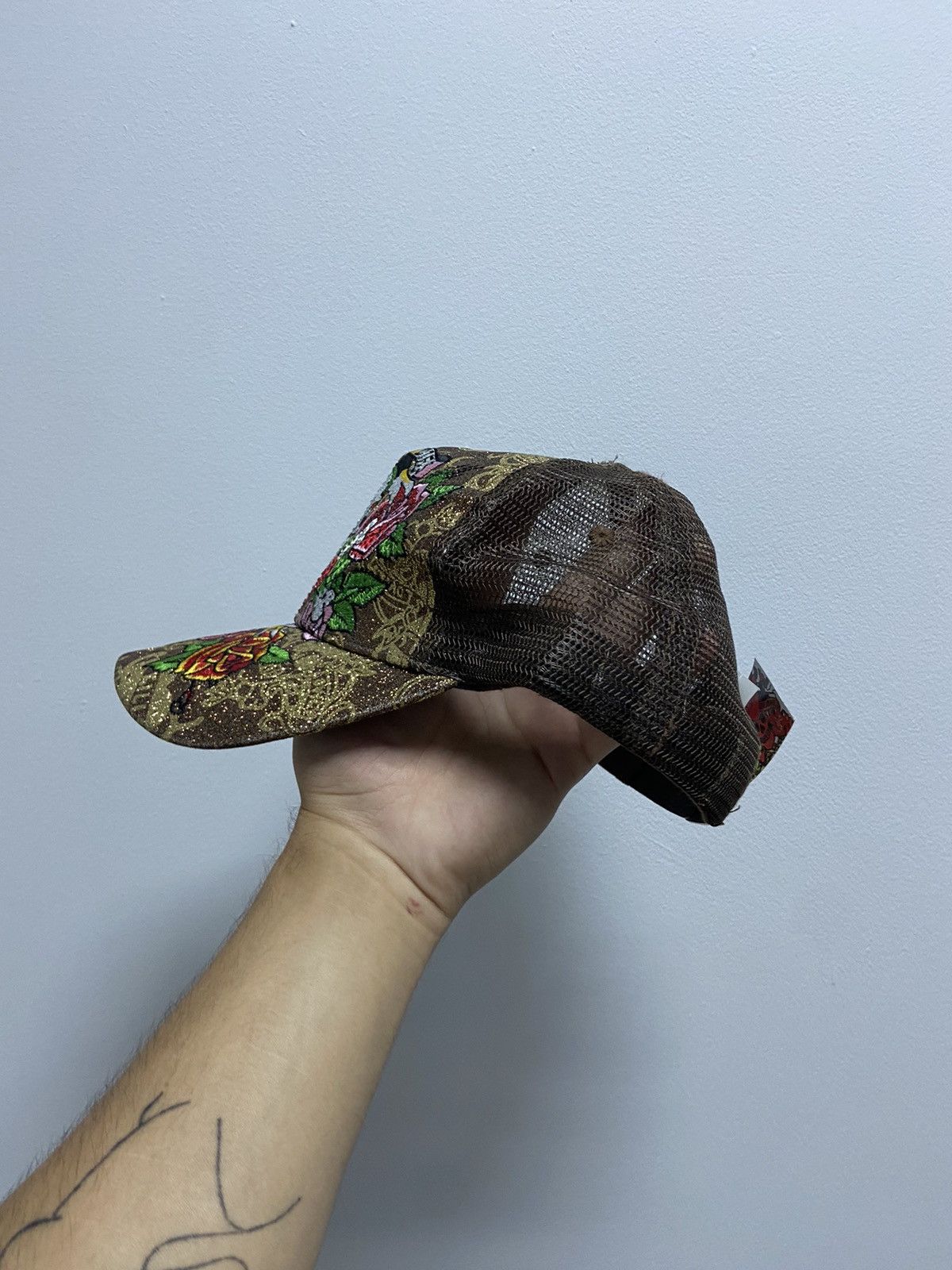 Ed Hardy × Vintage Ed Hardy Cap Vintage Skull Big Logo Embroidered Size ONE SIZE - 3 Thumbnail