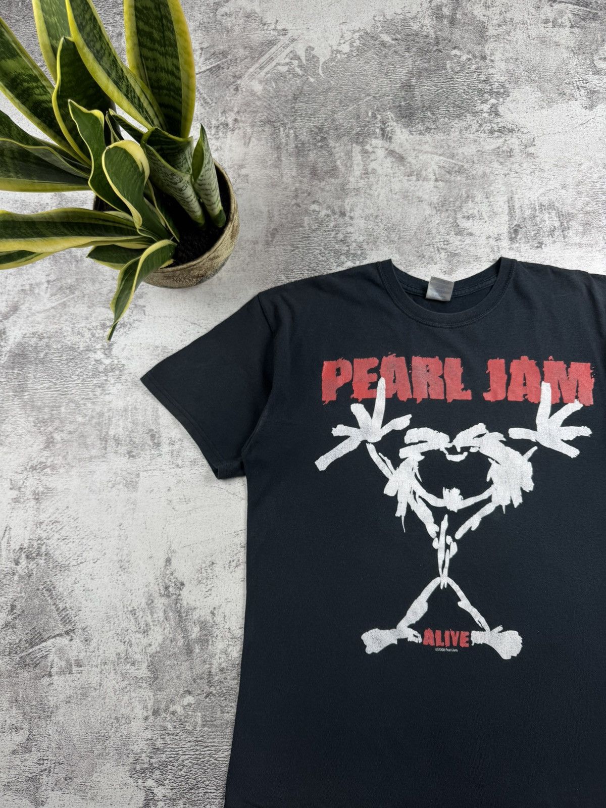 Vintage Pearl Jam 2008 Alive Stickman Men’s Rock Tour Rap Merch Hip Hop T Shirt Jersey Size US L / EU 52-54 / 3 - 6 Thumbnail