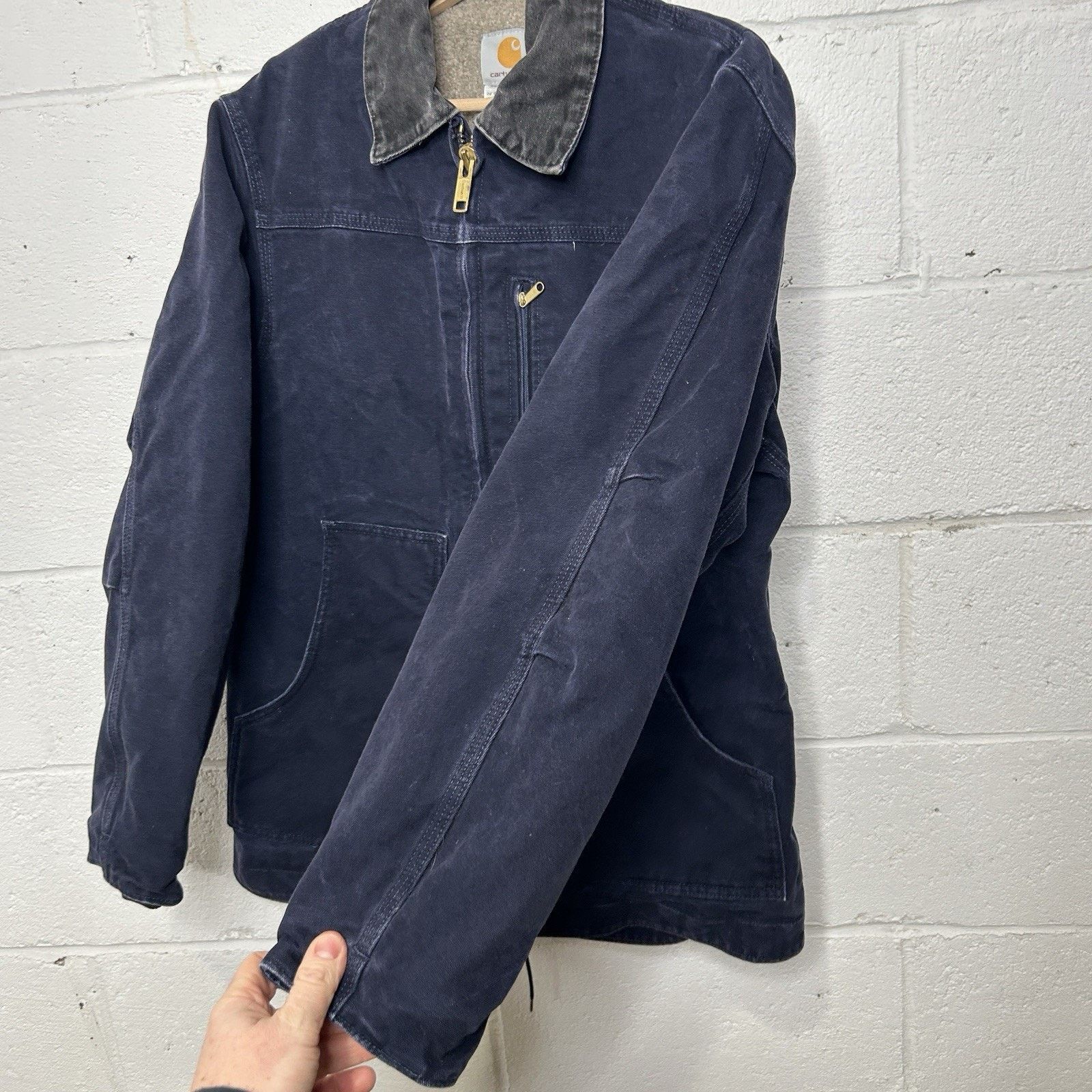 Carhartt Y2K Carhartt Sherpa-Lined Ridge Coat “Midnight Blue” Size US S / EU 44-46 / 1 - 4 Thumbnail