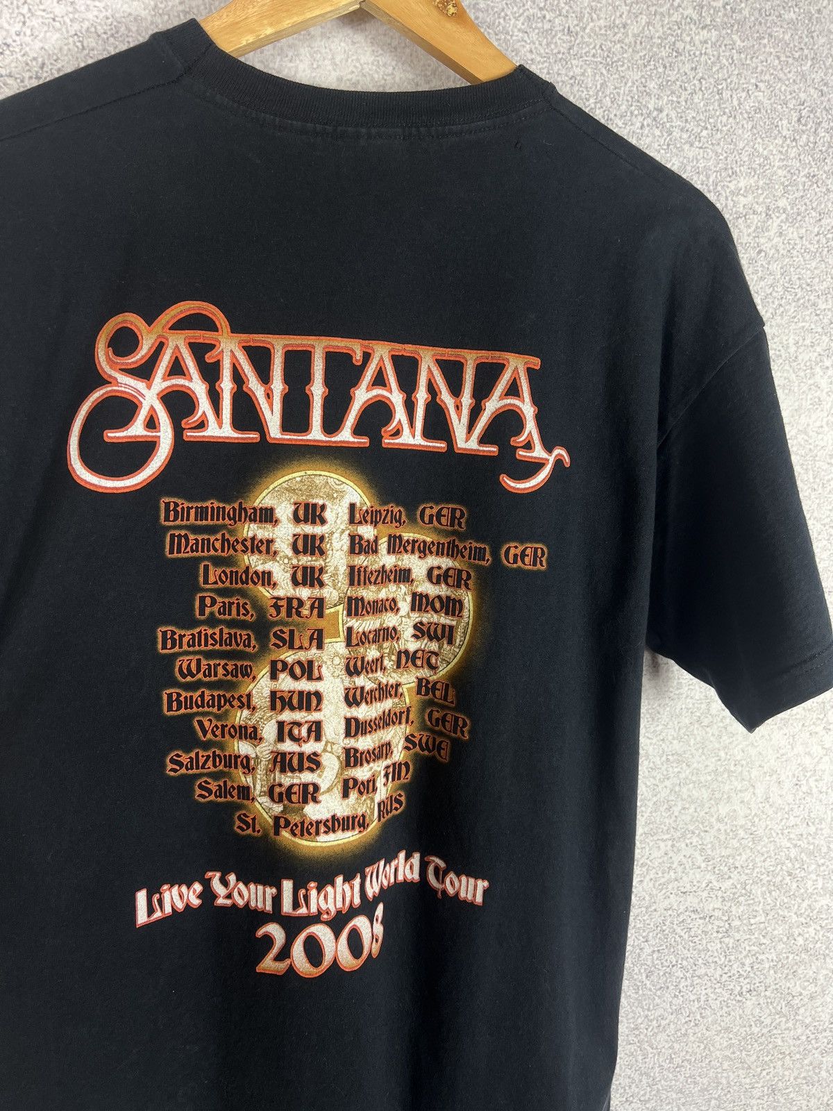 Band Tees Vintage Carlos Santana Live Your Light Rock Band Tour Tee Size US L / EU 52-54 / 3 - 4 Thumbnail