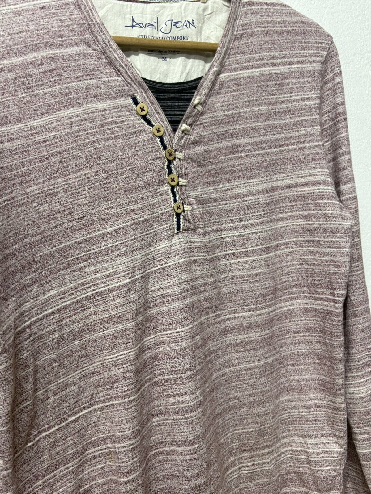 Greg Lauren Vintage Greg Lauren Inspired Long Sleeve Henley Shirt Size US S / EU 44-46 / 1 - 3 Thumbnail