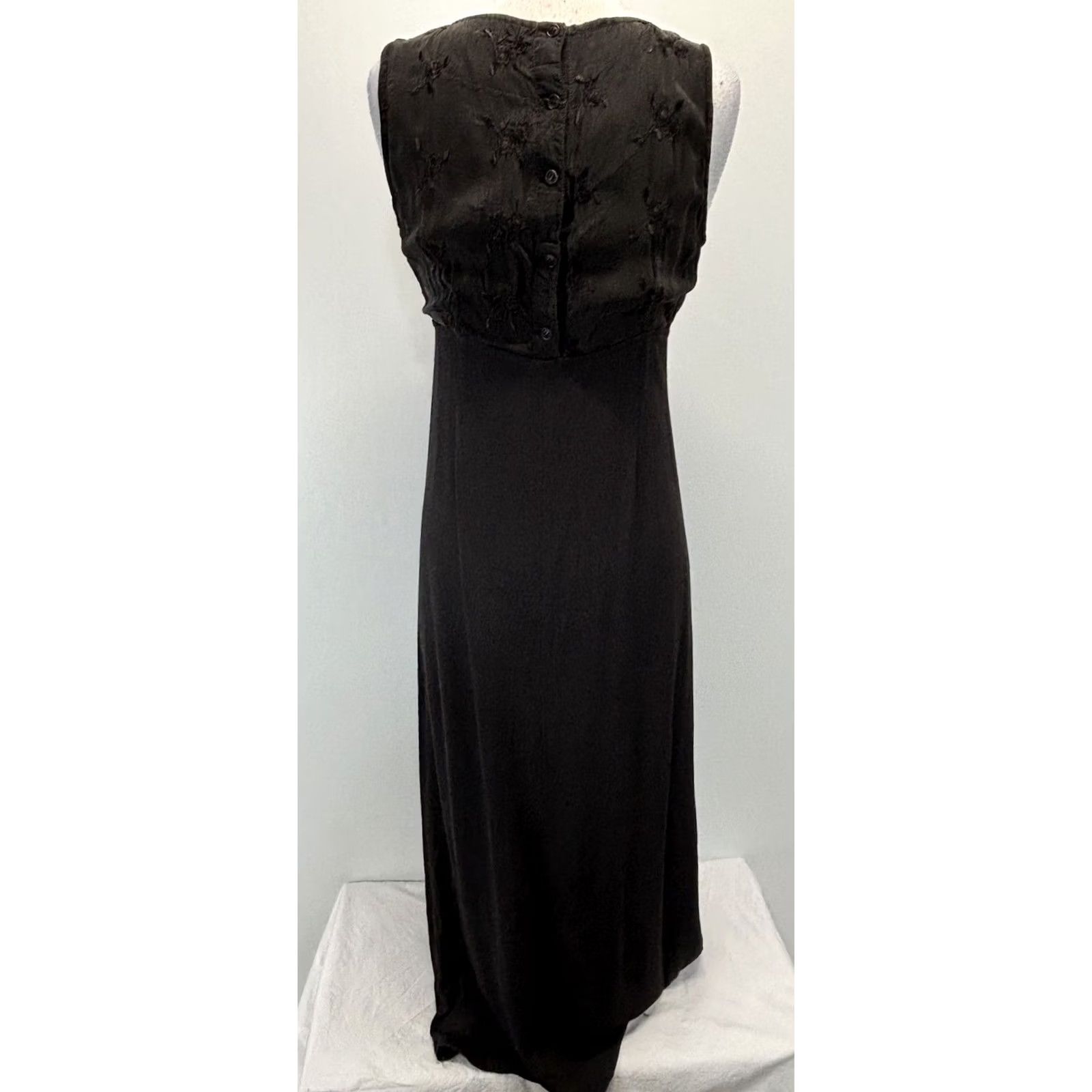 Johnny Was VINTAGE Johnny Was Maxi Dress Women’s M Gray Embroidered Boho Lined Y2K Womens Size M / US 6-8 / IT 42-44 - 3 Thumbnail